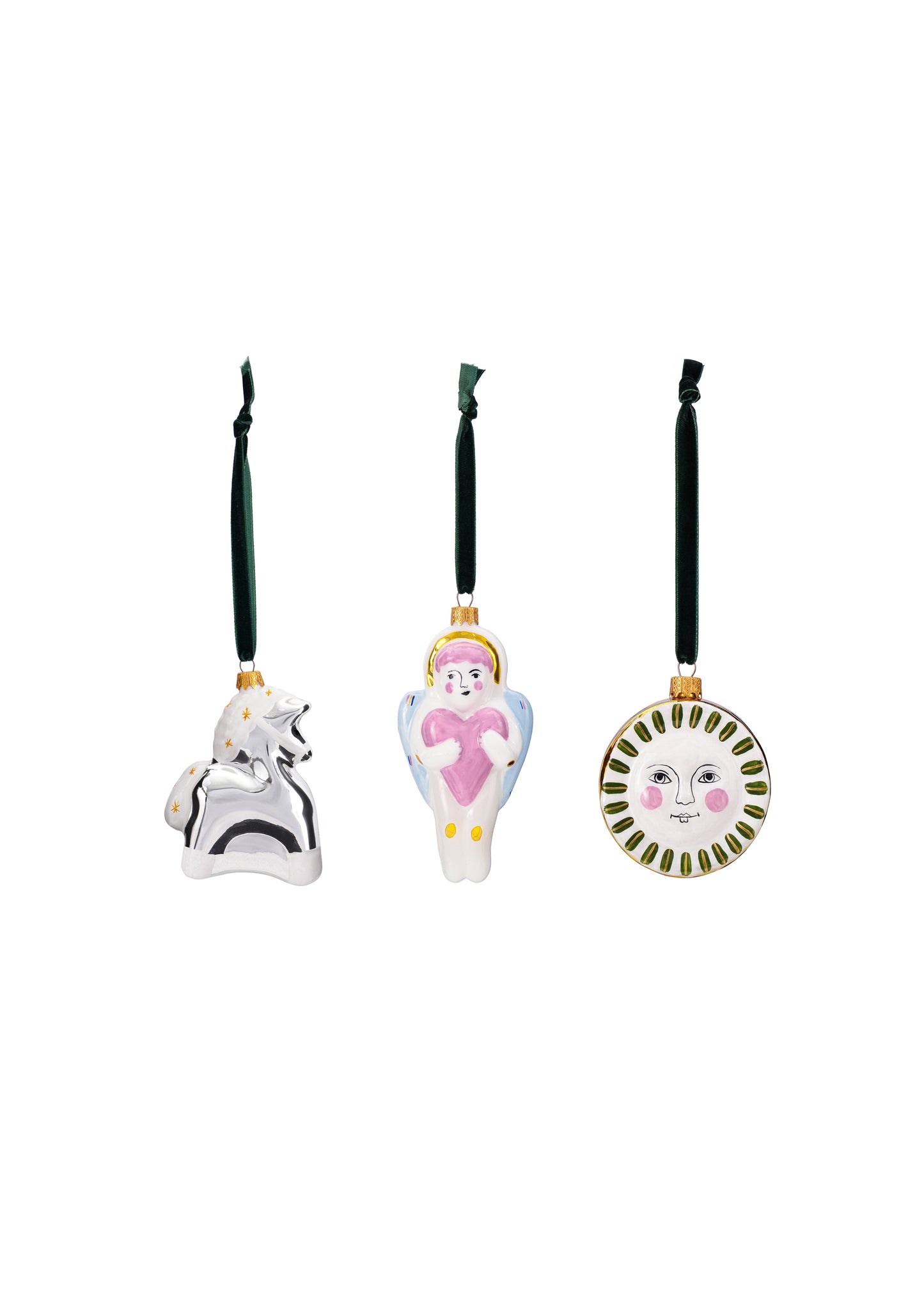 Set of Tree Christmas Ornaments