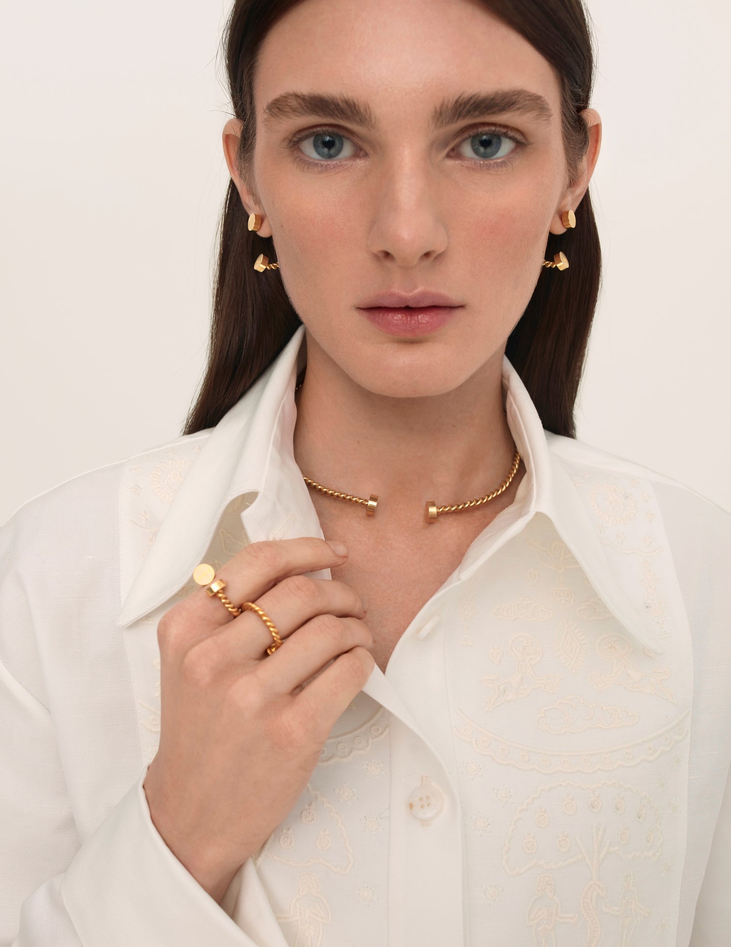 Каблучка Гривна позолота