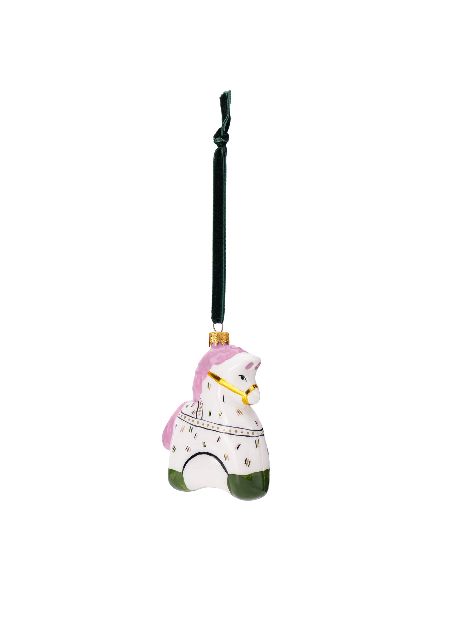 Ялинкова іграшка Коник білий