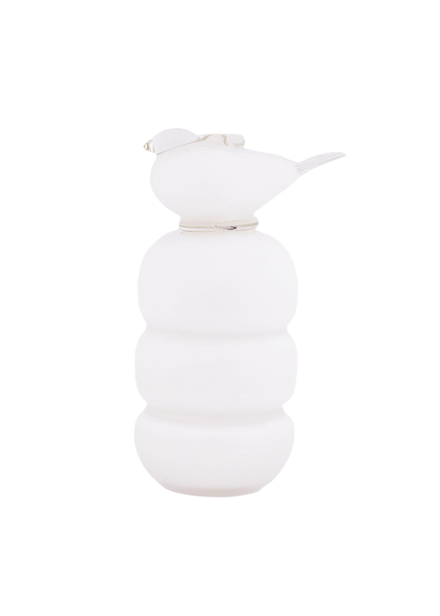 Guta glass candle holder in white "Ptashka"