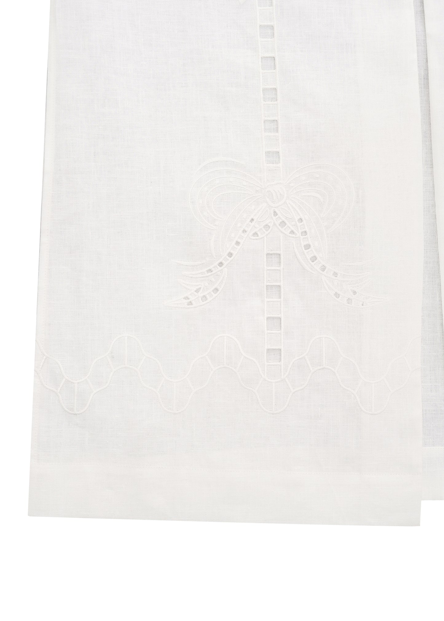 Oliana Dress With Ties in Milk