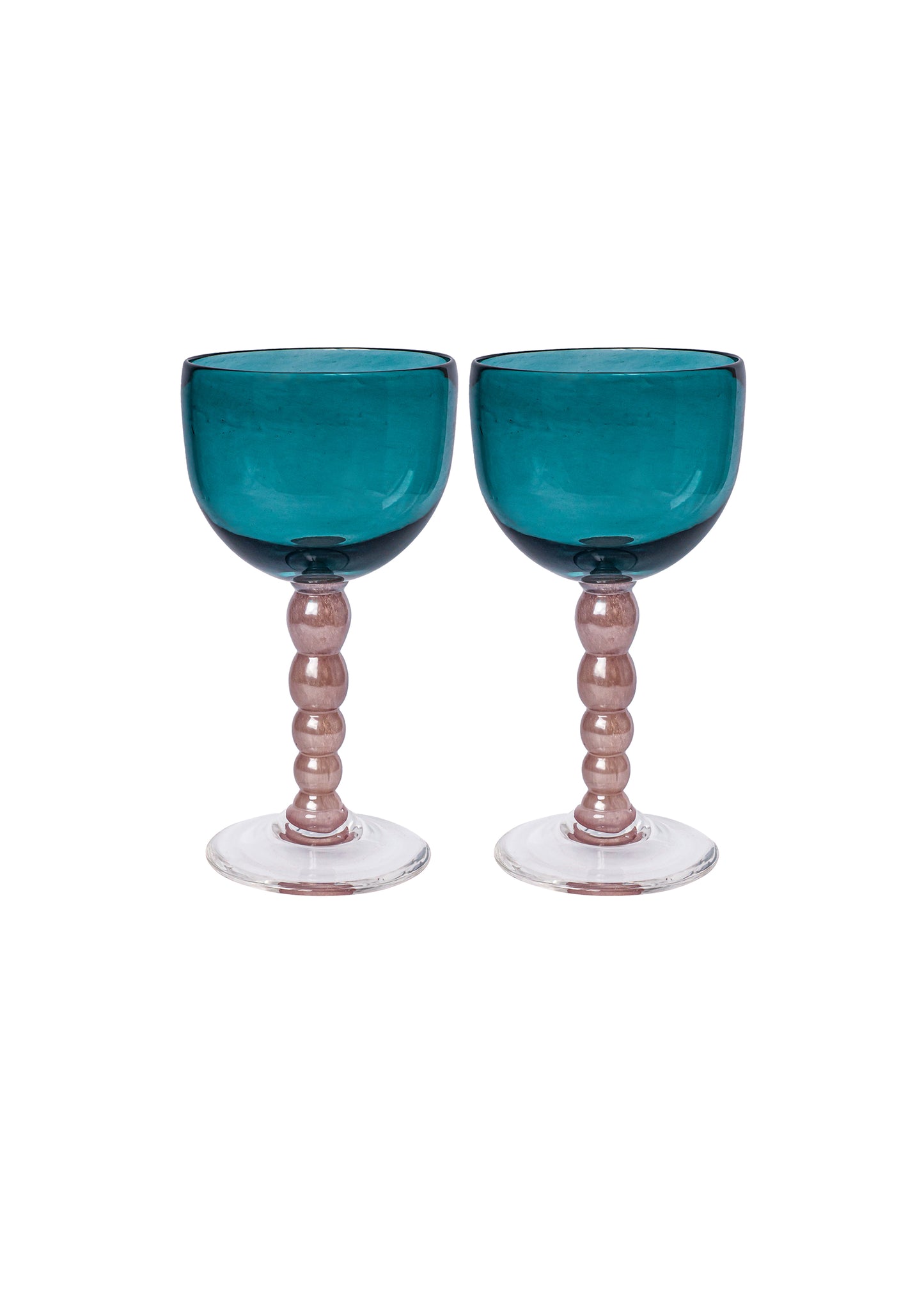 Guta glass goblet in Green