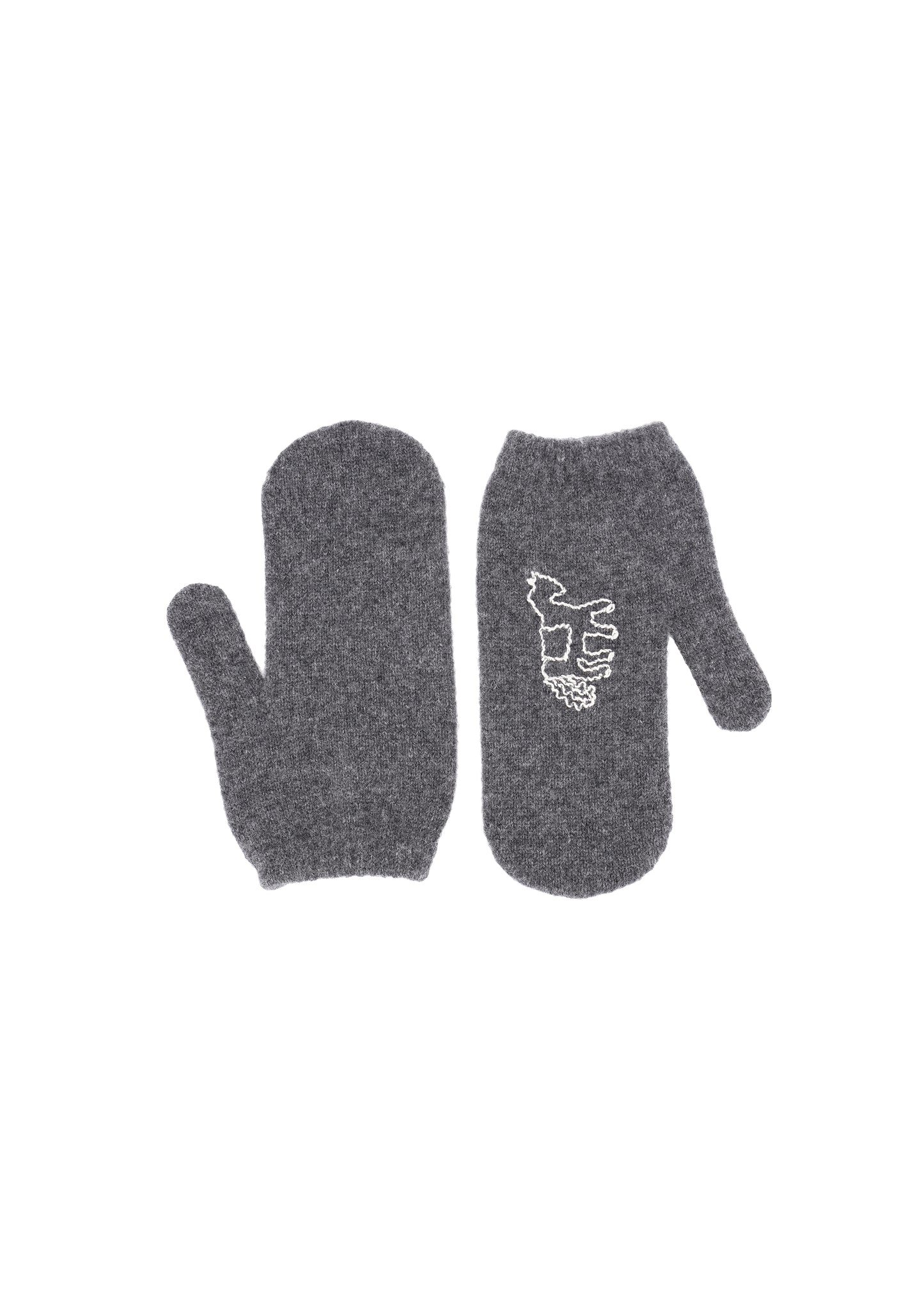 Konyk Cashmere Mittens in Grey