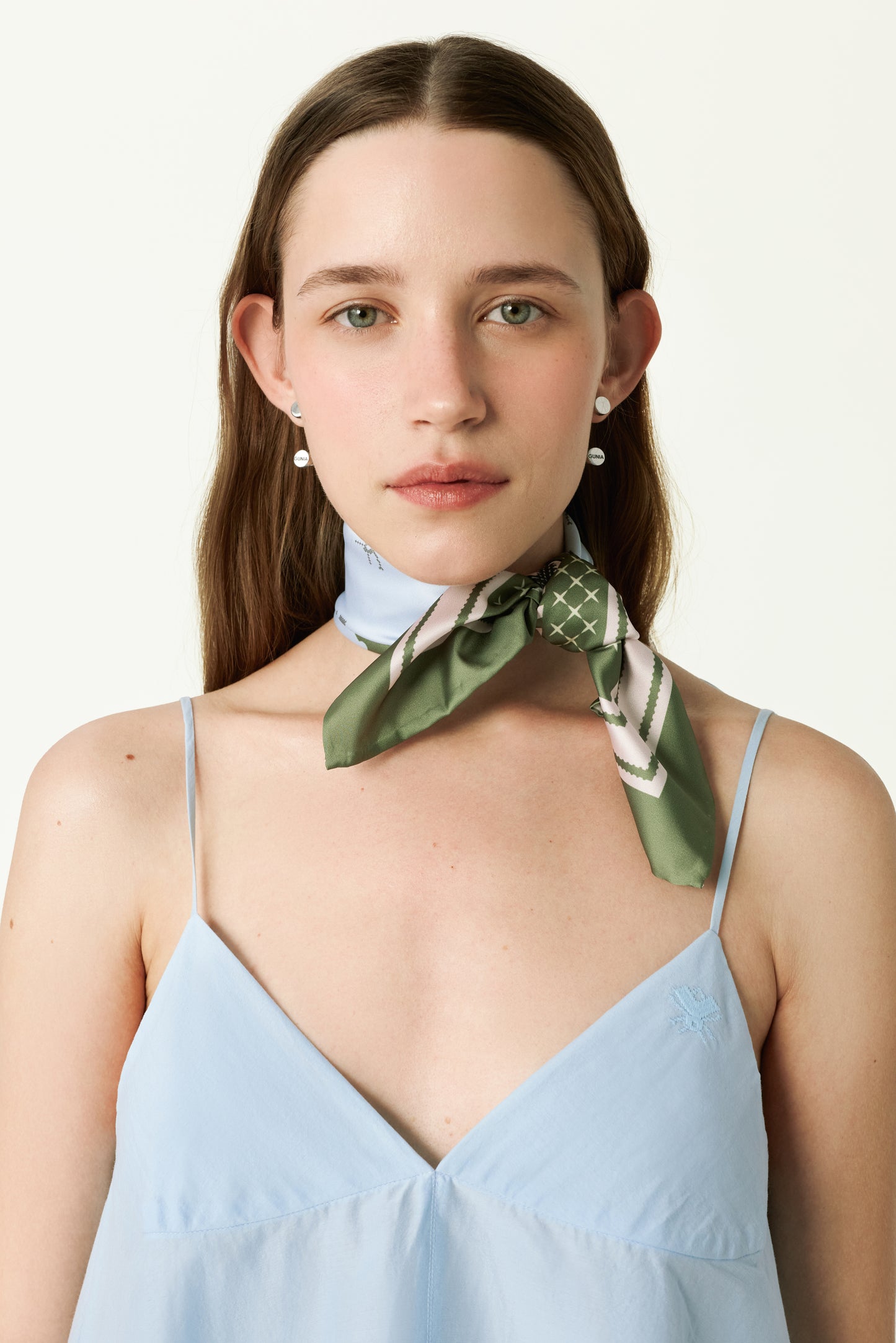 Хустка Бджілка шовкова зелена