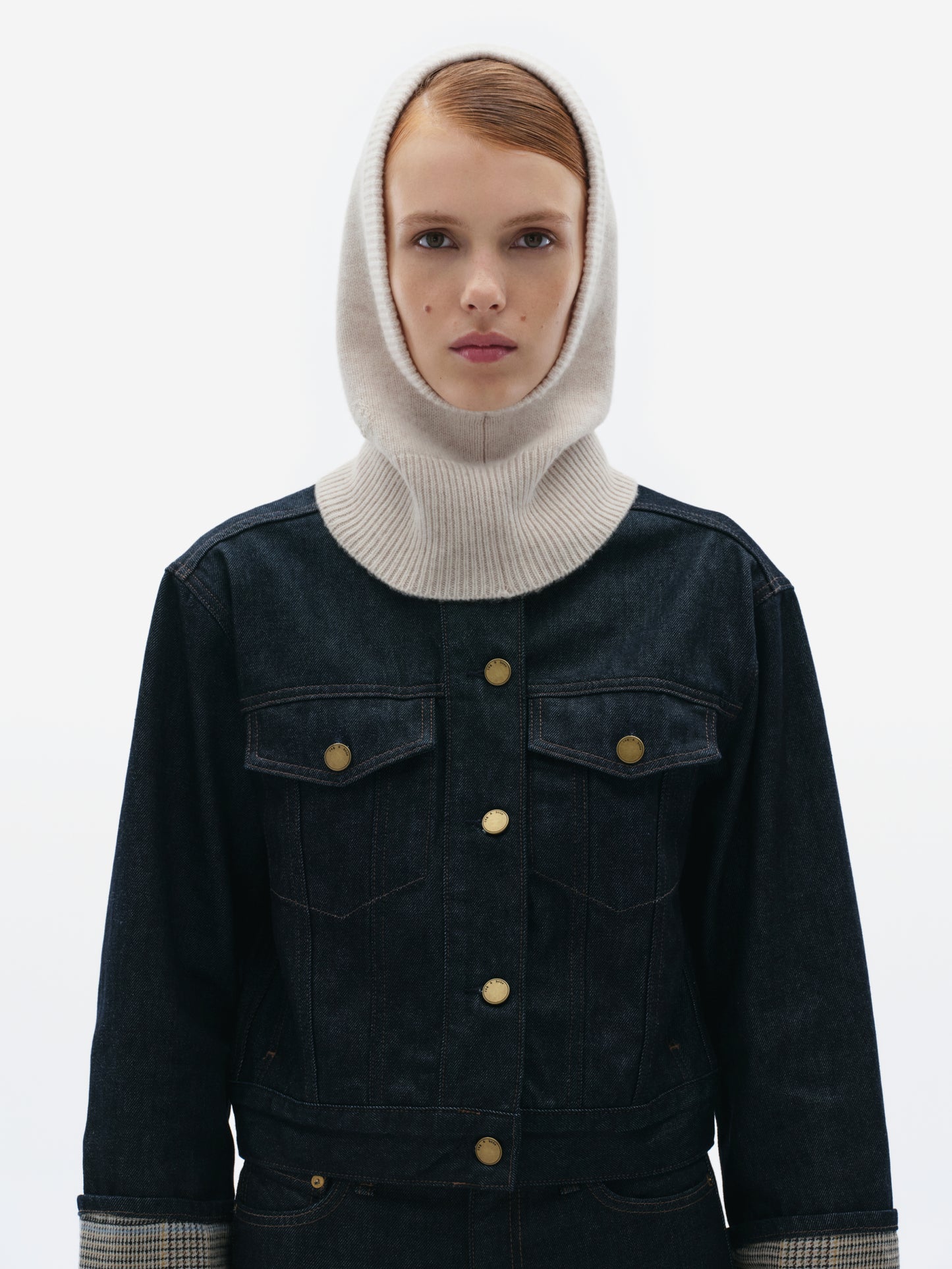 GUNIA Cashmere Balaclava in Milk
