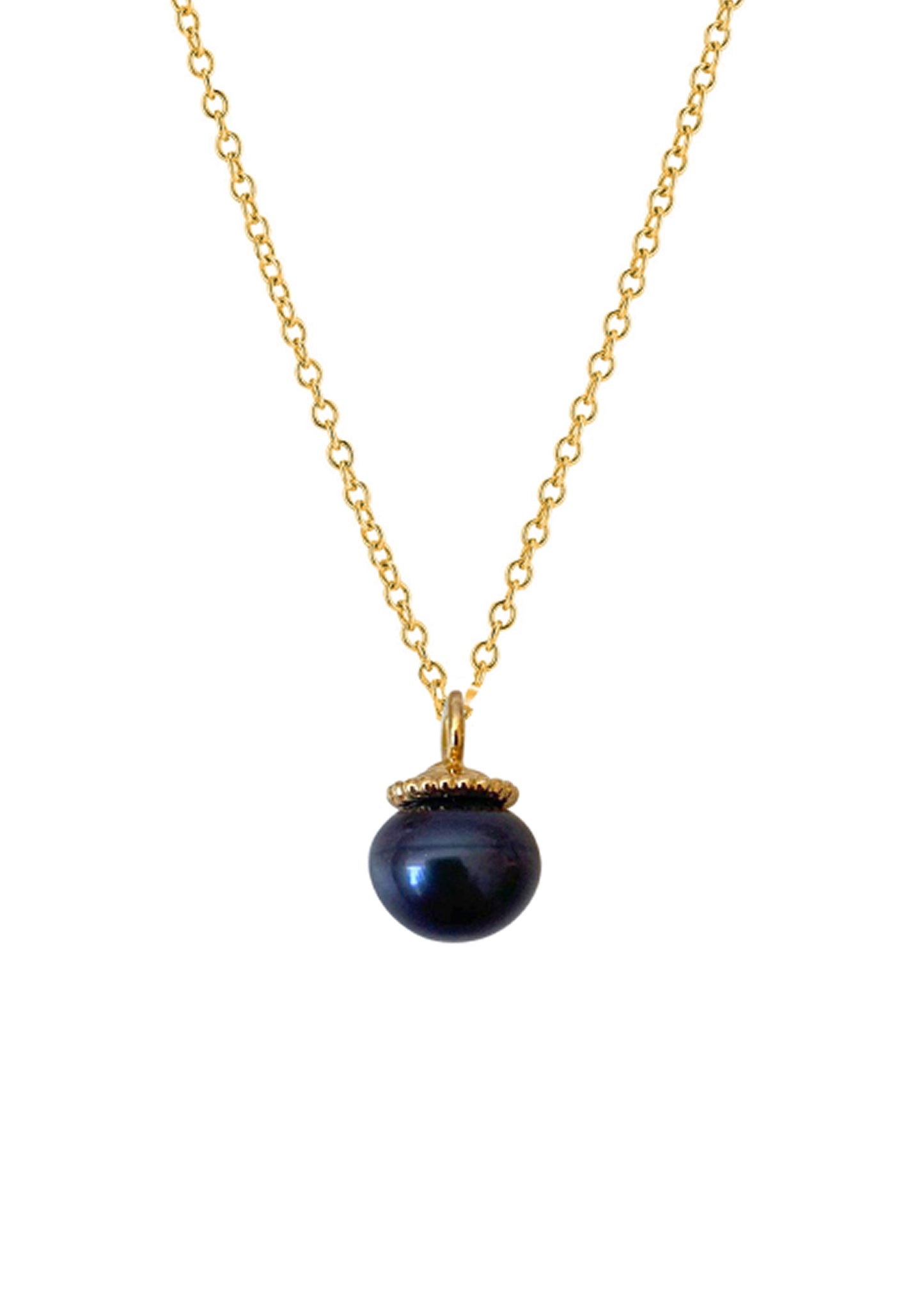 Pendant with black pearl