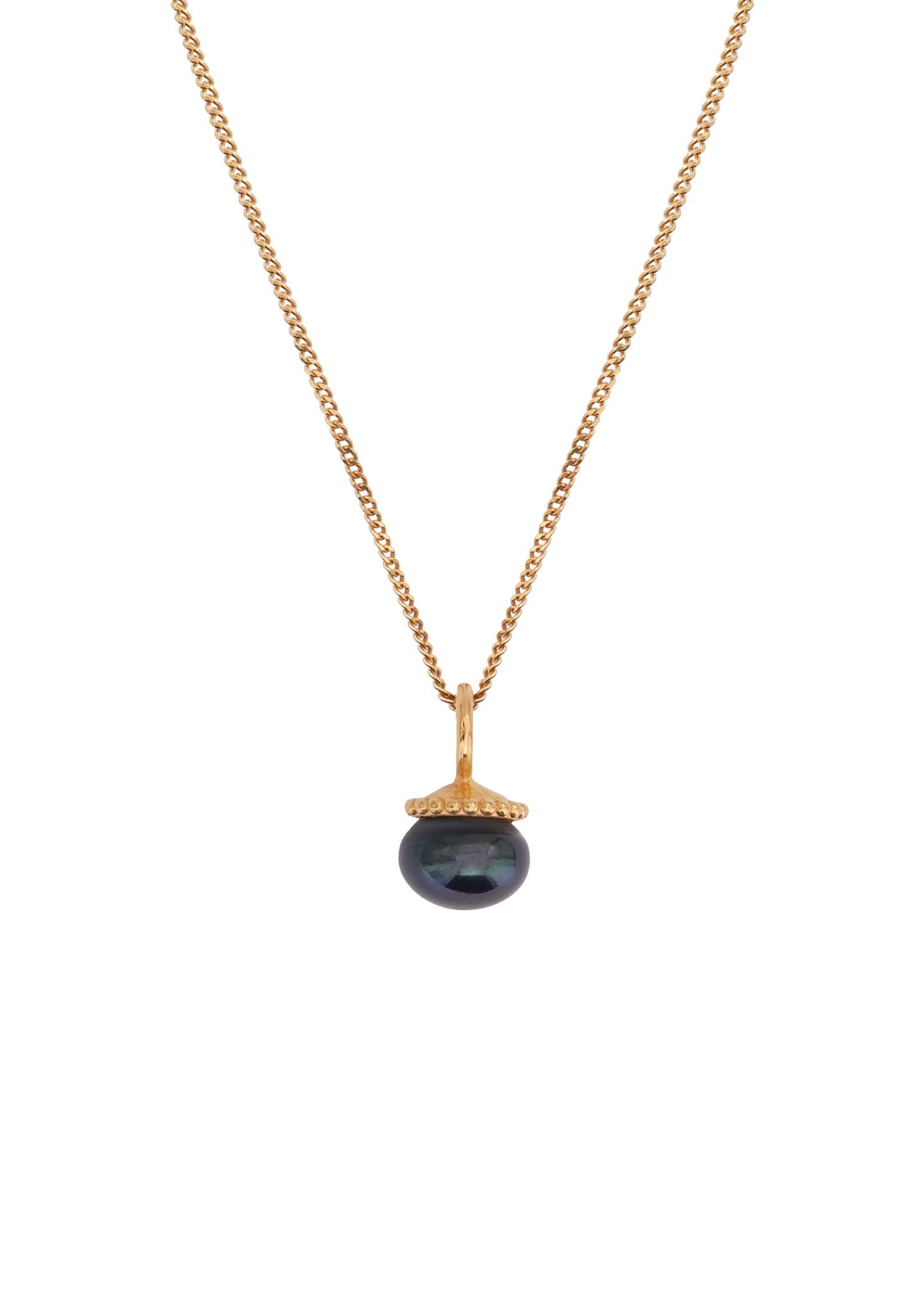 Pendant with black pearl