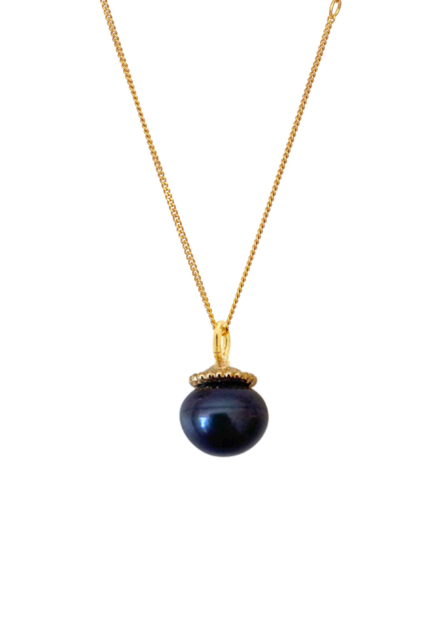 Pendant with black pearl
