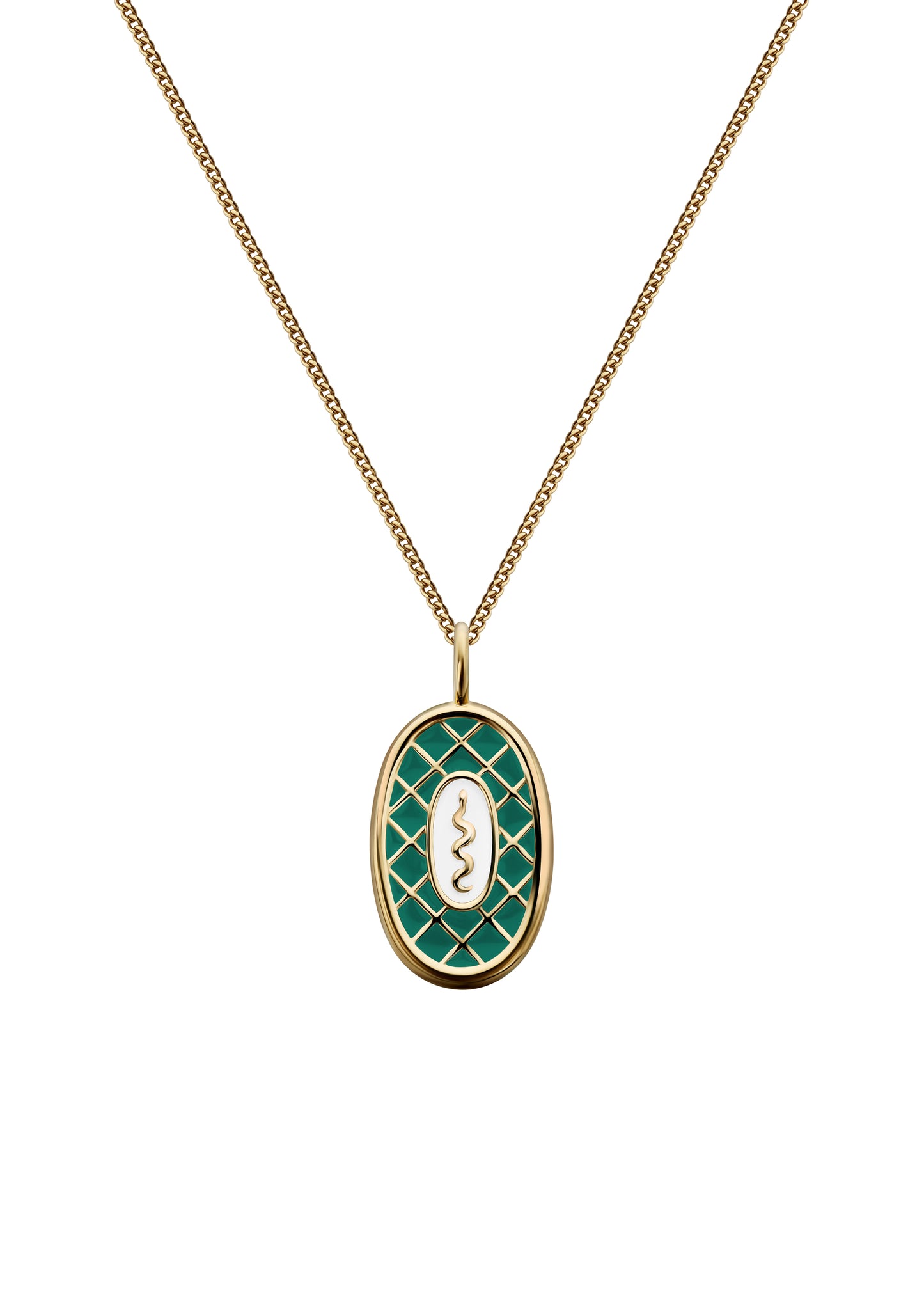 Serpent Necklace in Emerald Green