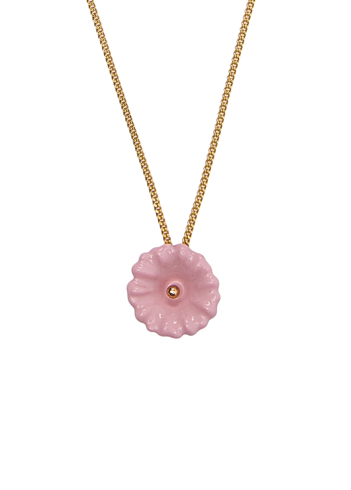 Malva Flower Pendant in Gilding