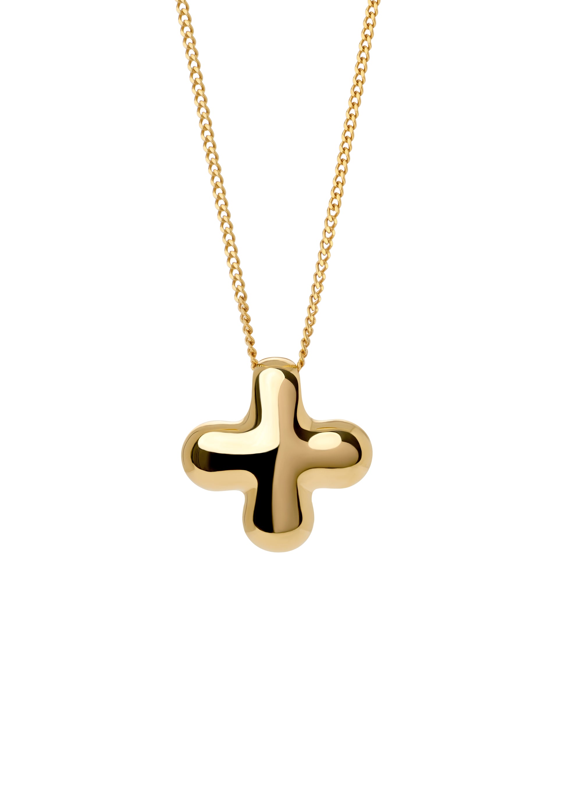 Gold Plated Cross Pendant small Gunia – handmade design, photos
