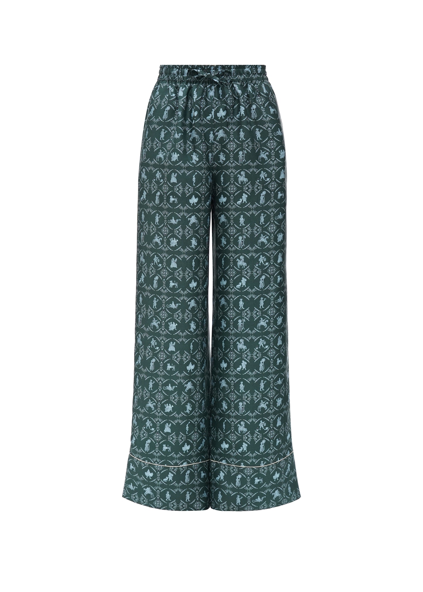 Silk pants 'Vechornytsi' in dark