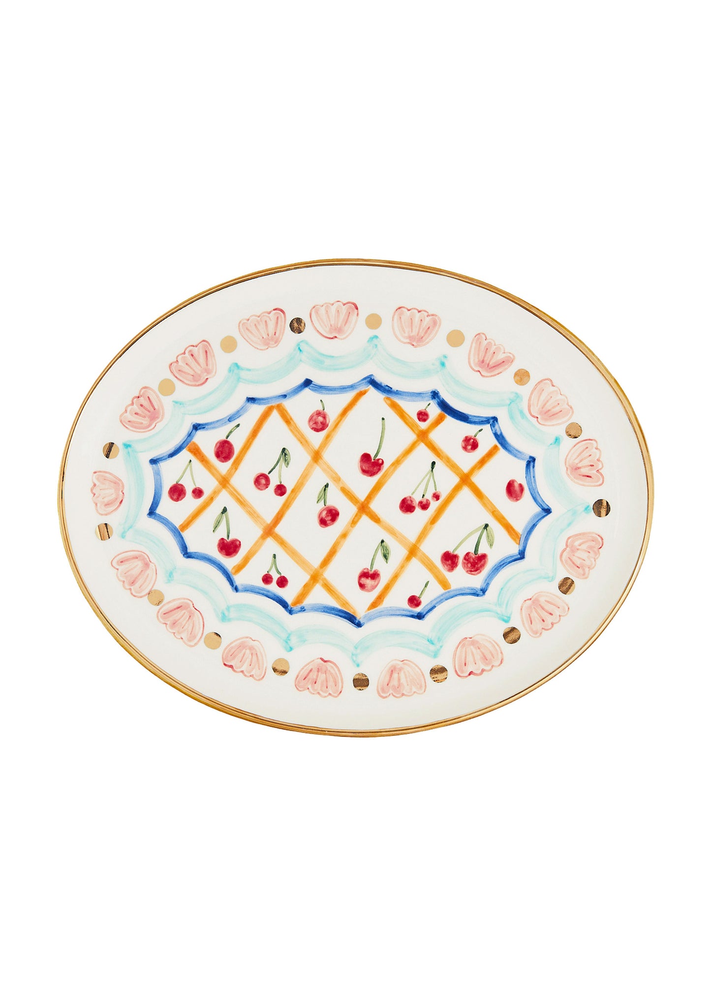 Ceramic plate with berries