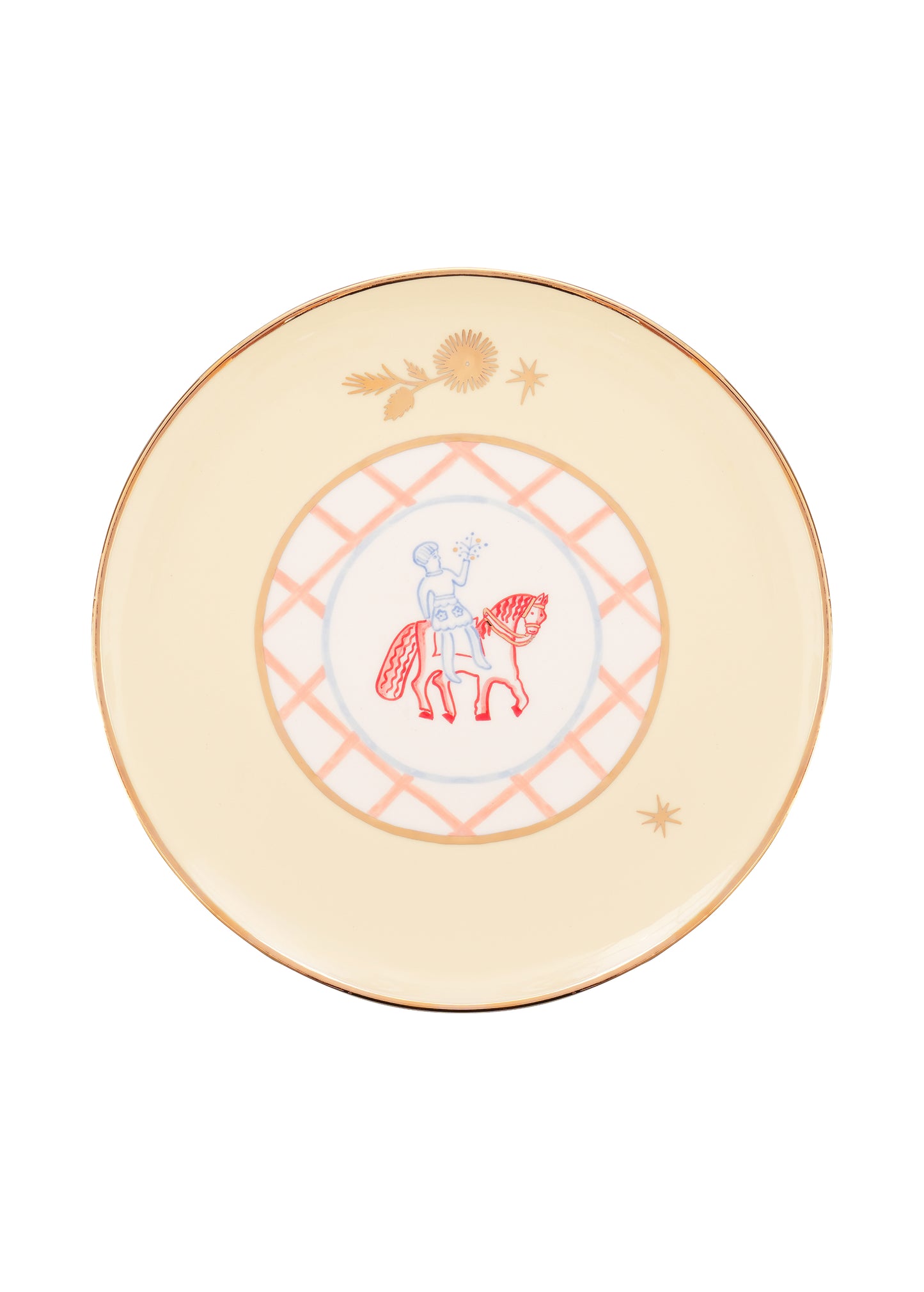 Тарілка Вершник з квітами