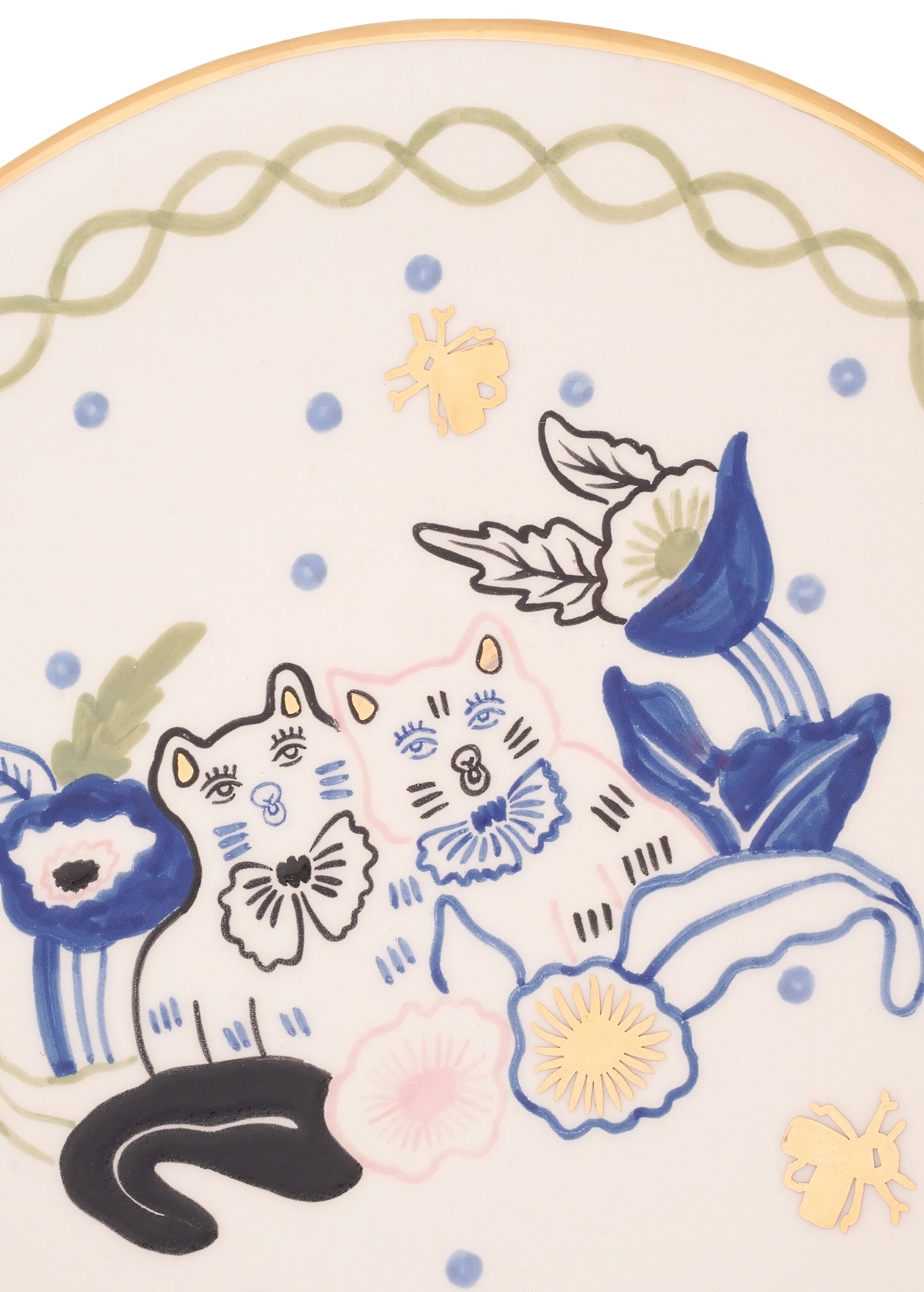 Тарілка кругла Котики