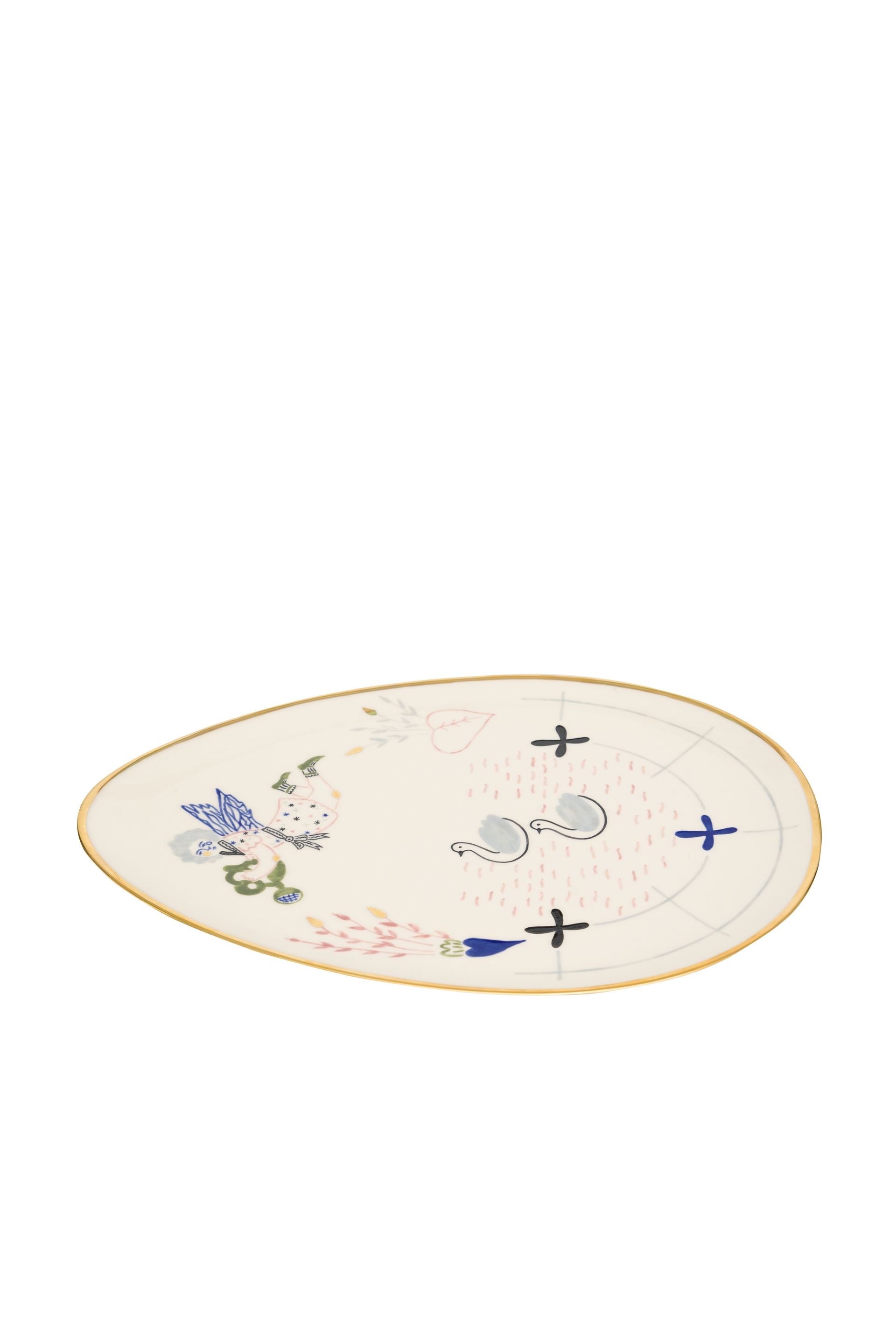 Тарілка овальна Наїв Ставок