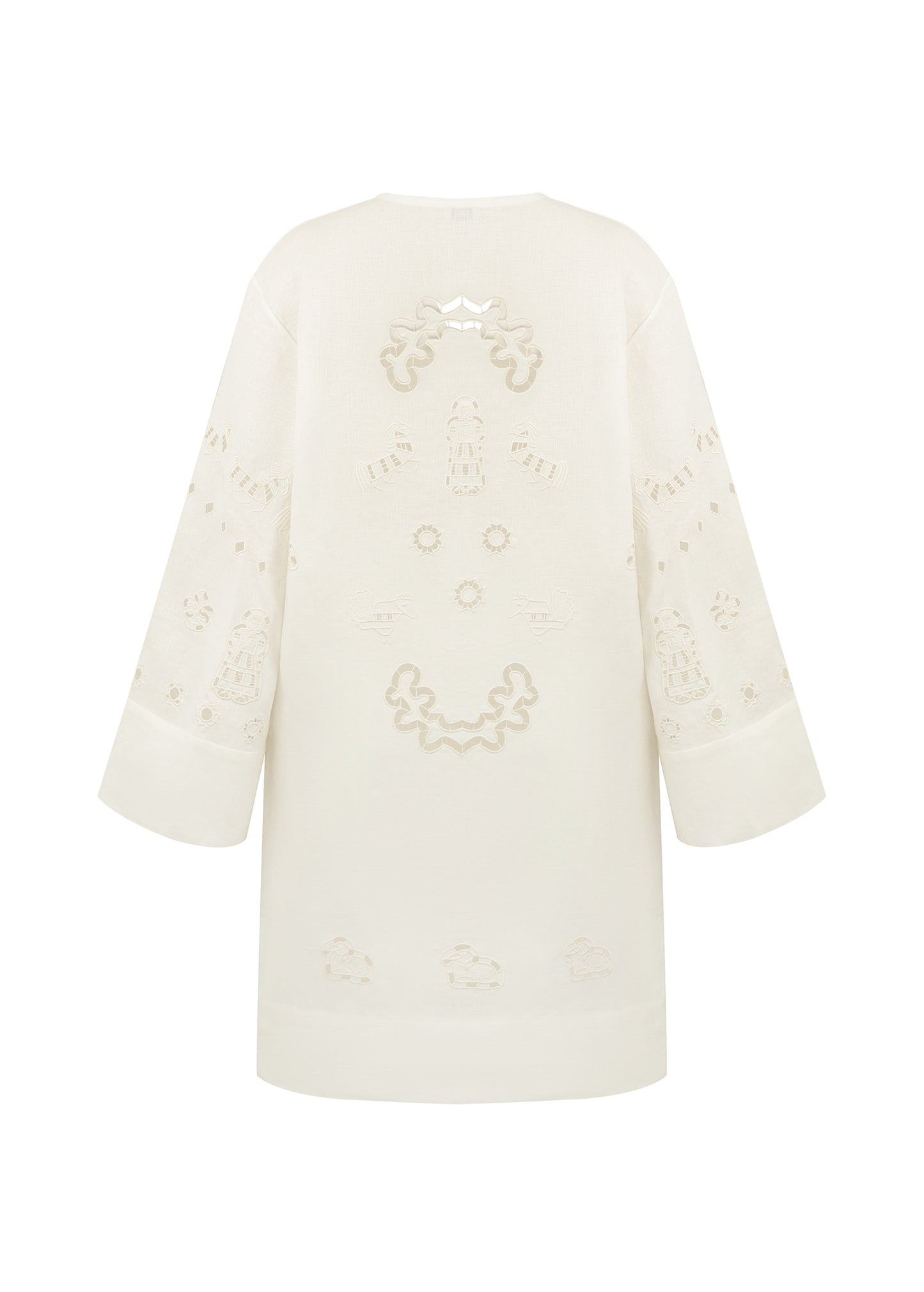 LIANA Milk Embroidered Robe