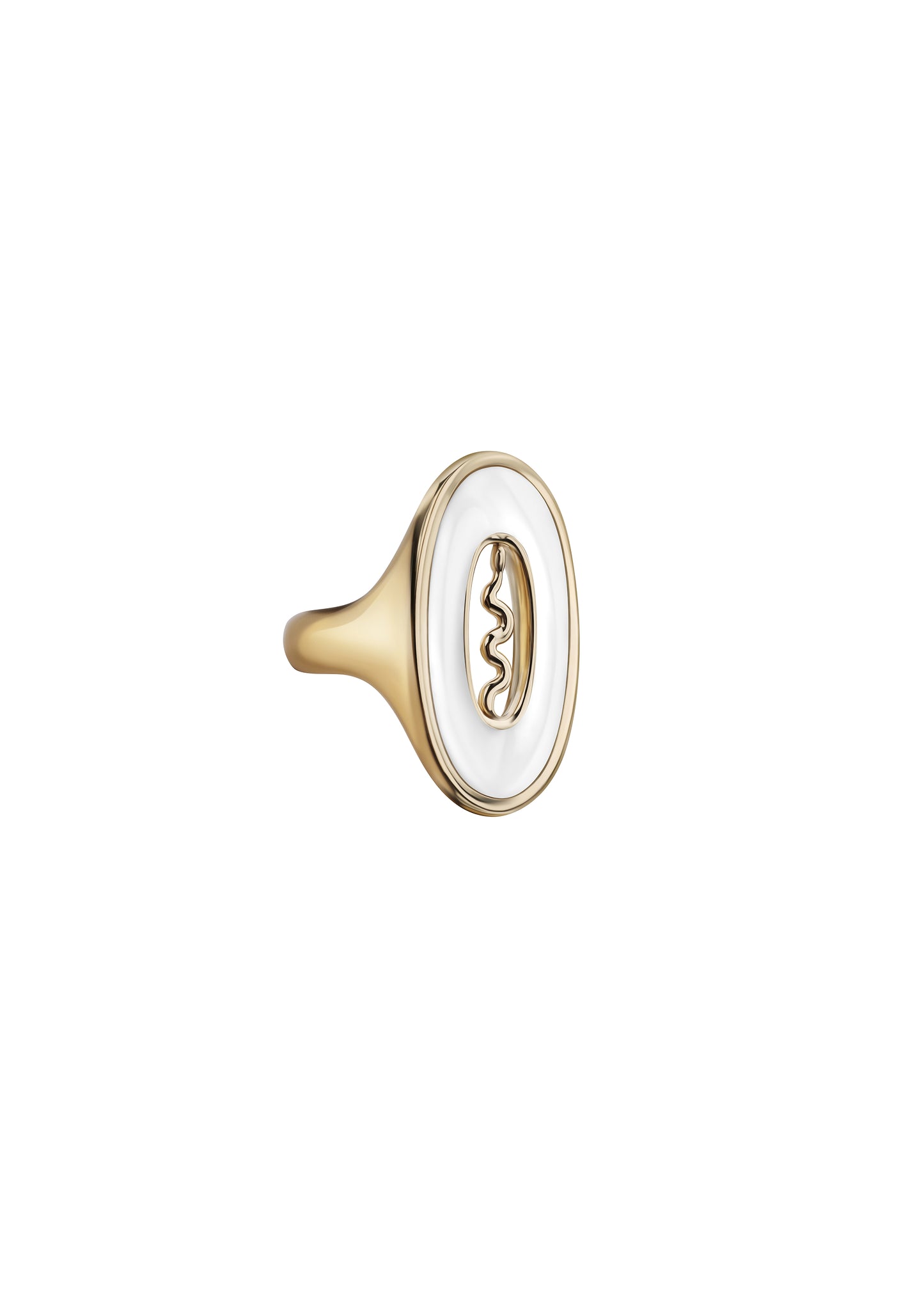 Serpent Ring in White