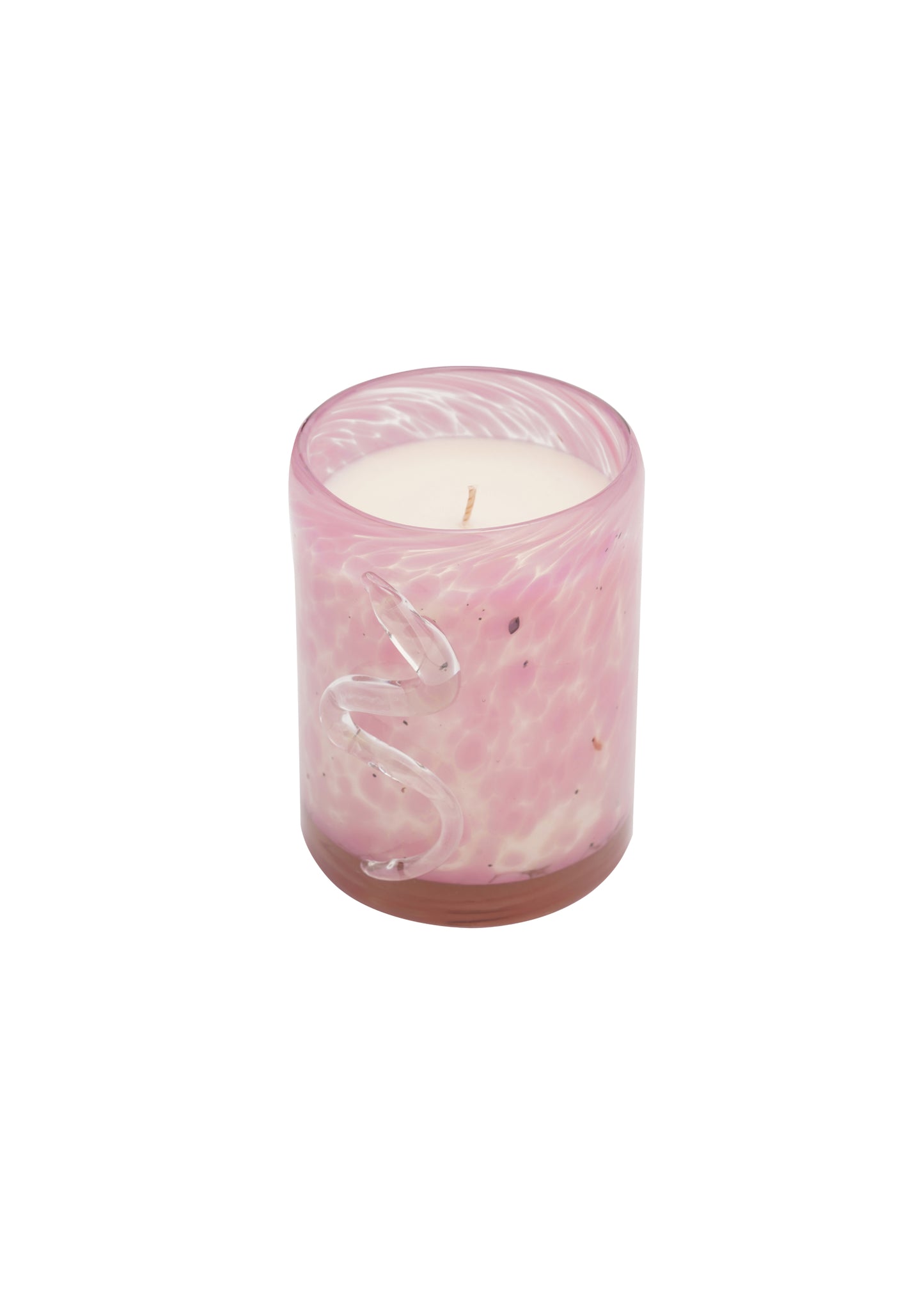Serpent Glass Candle in Pink