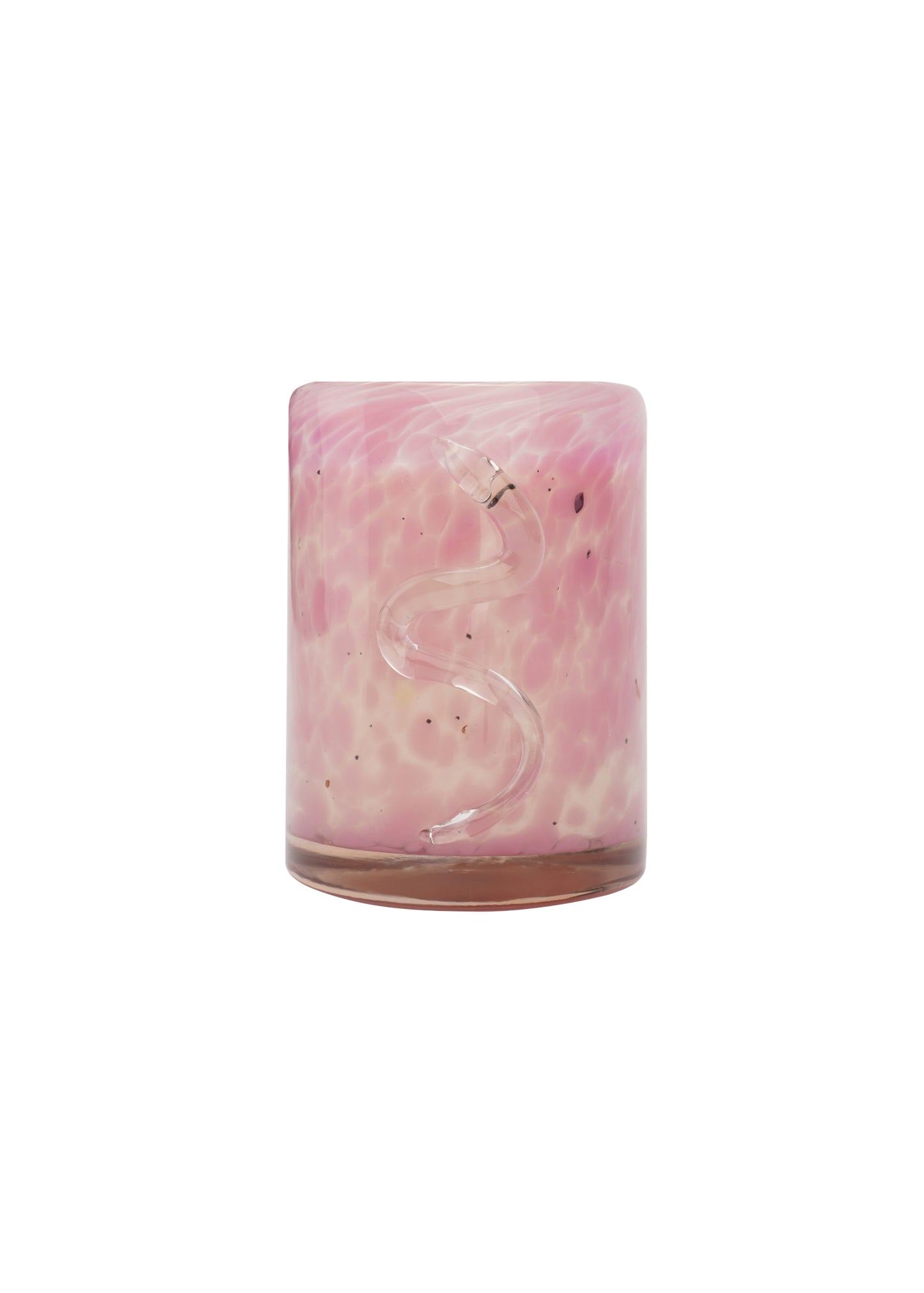 Serpent Glass Candle in Pink