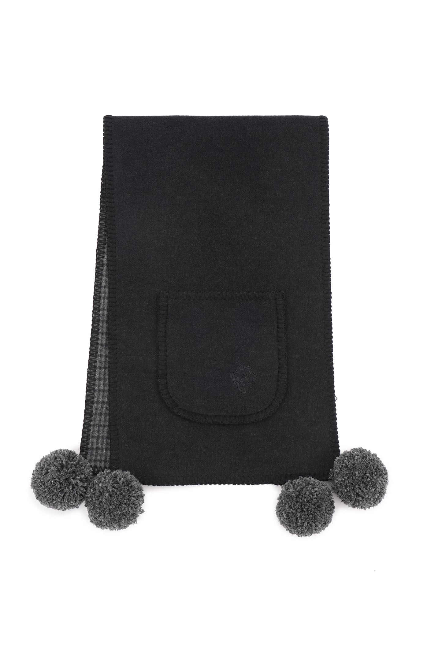 GUNIA Cashmere Scarf in Dark-Grey