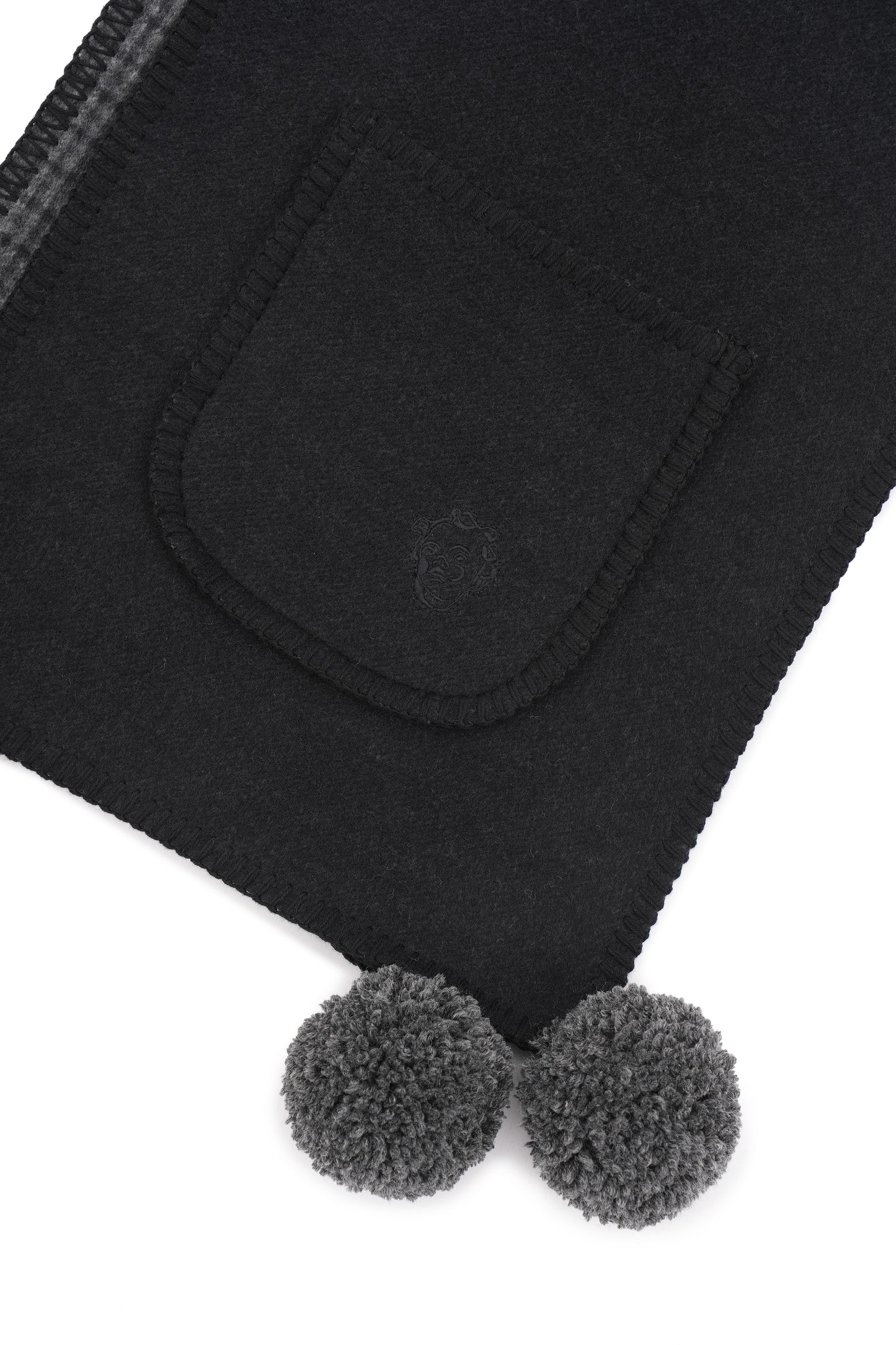 GUNIA Cashmere Scarf in Dark-Grey