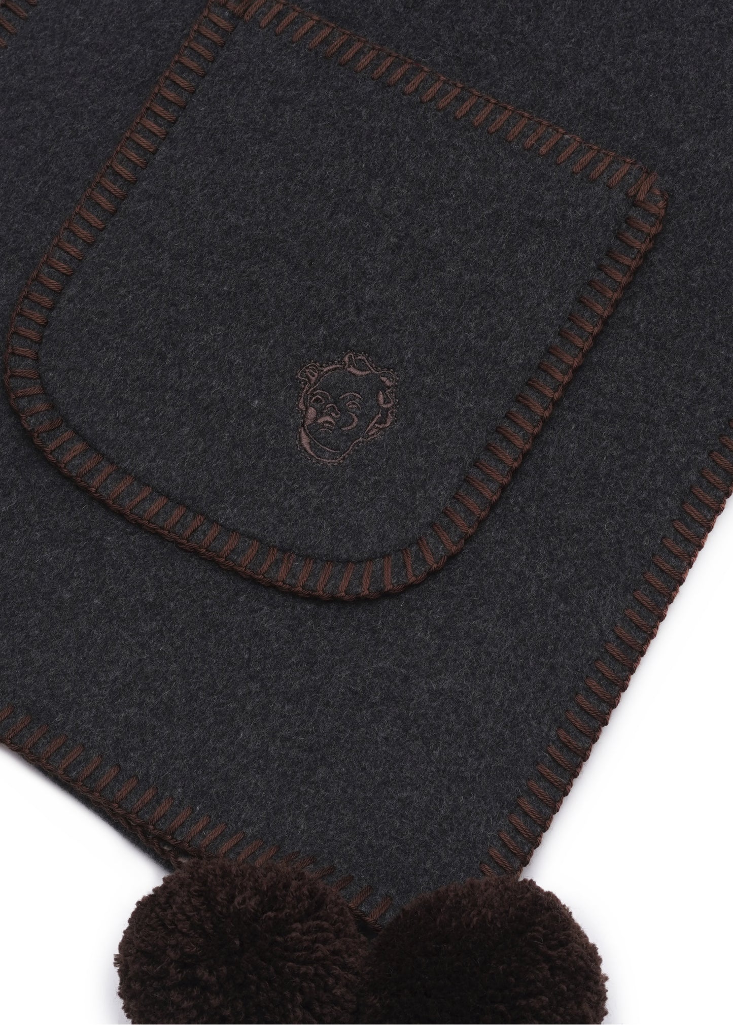 GUNIA Cashmere Scarf in Dark-Grey