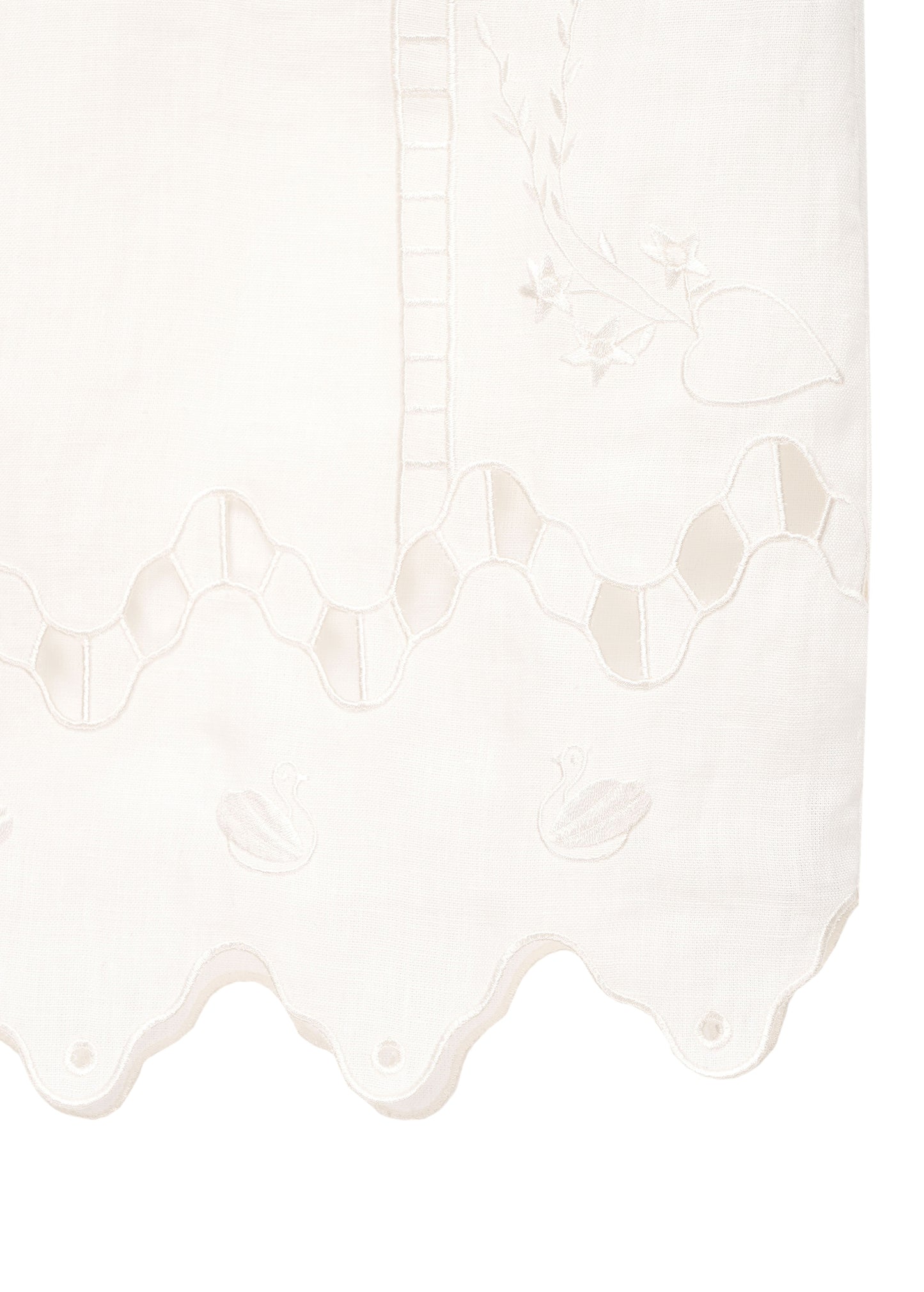 Yasna Embroidered Skirt in Milk
