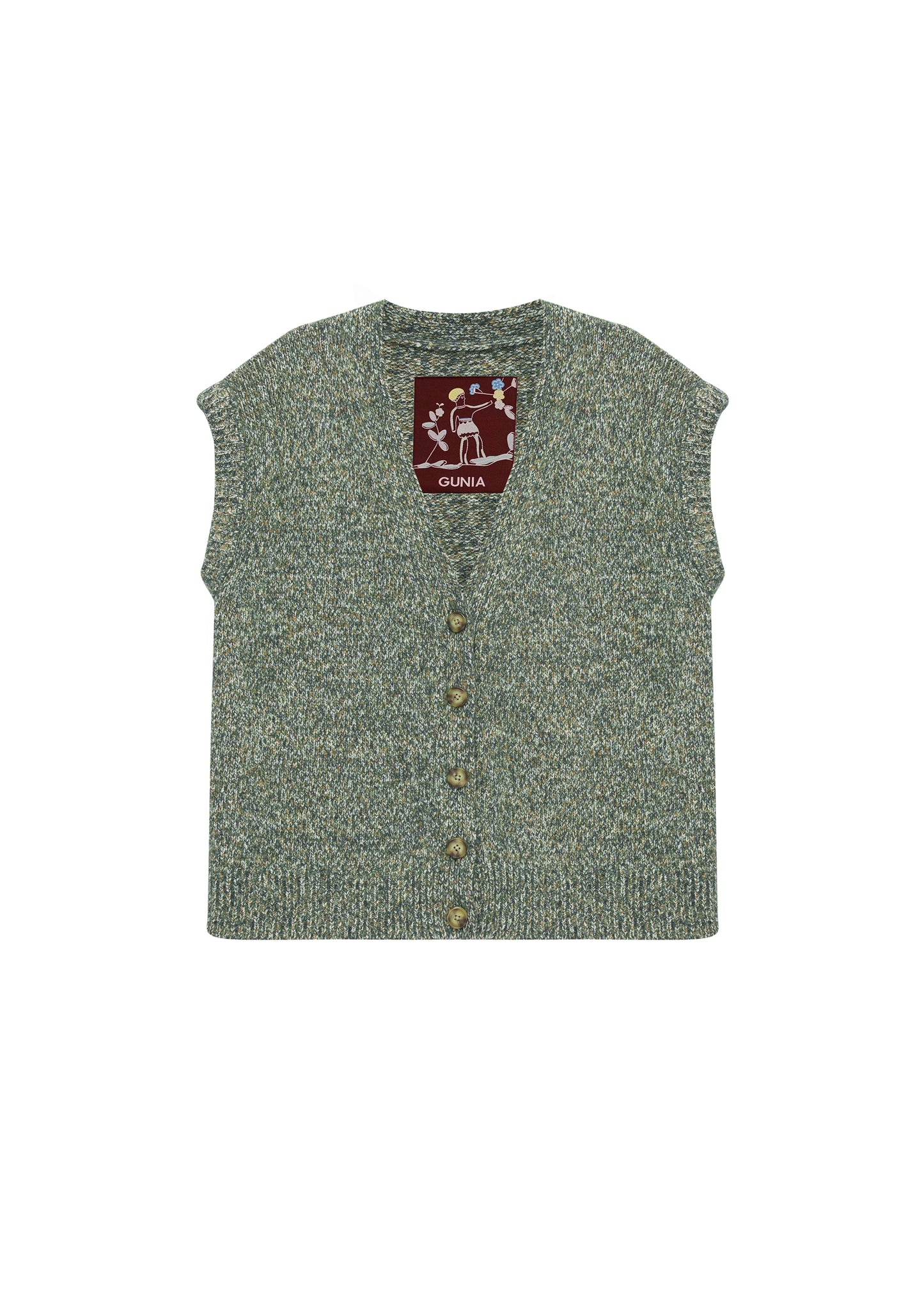 Mélange Button Up Vest