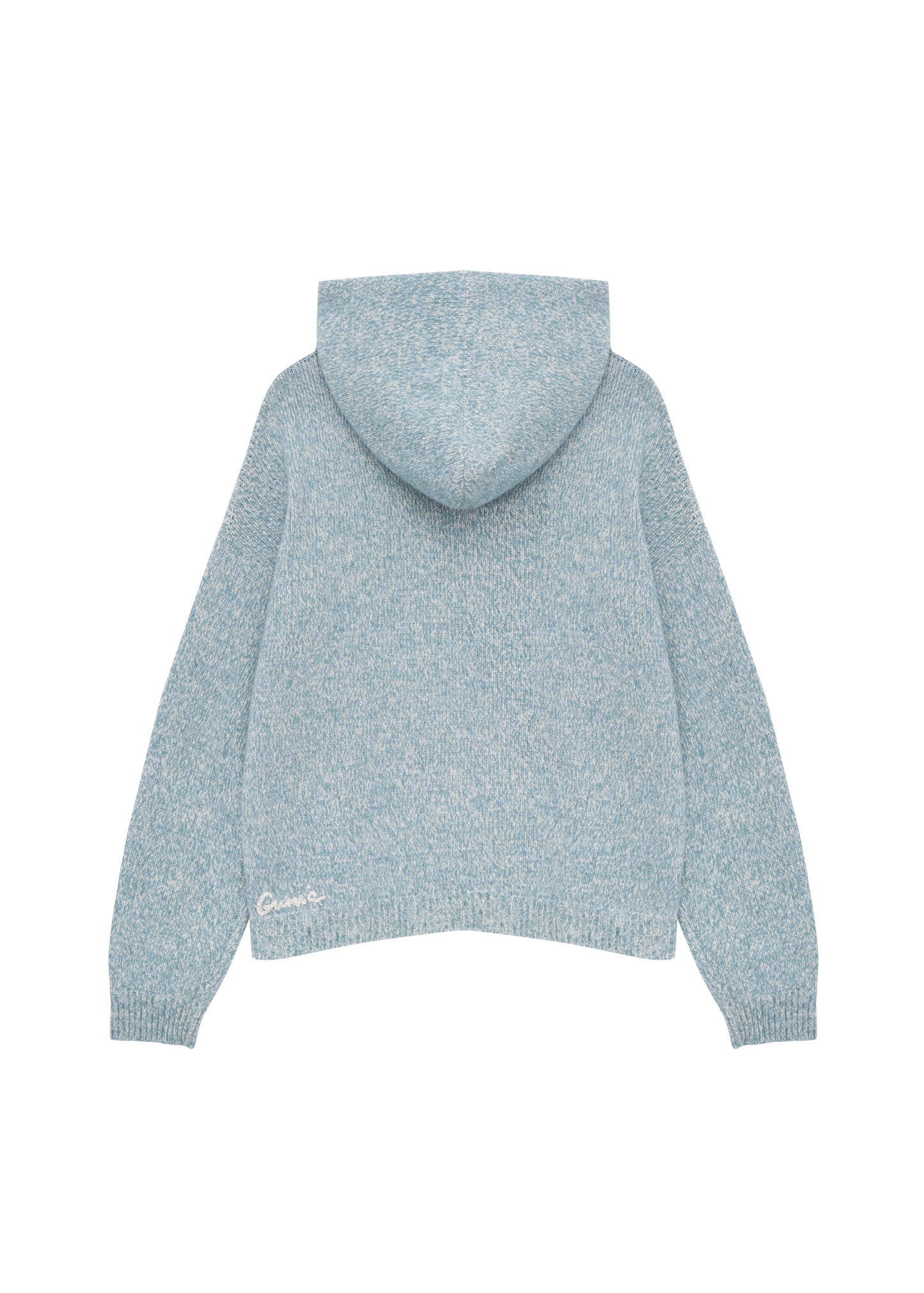 Hooded Mélange Sweater in Blue