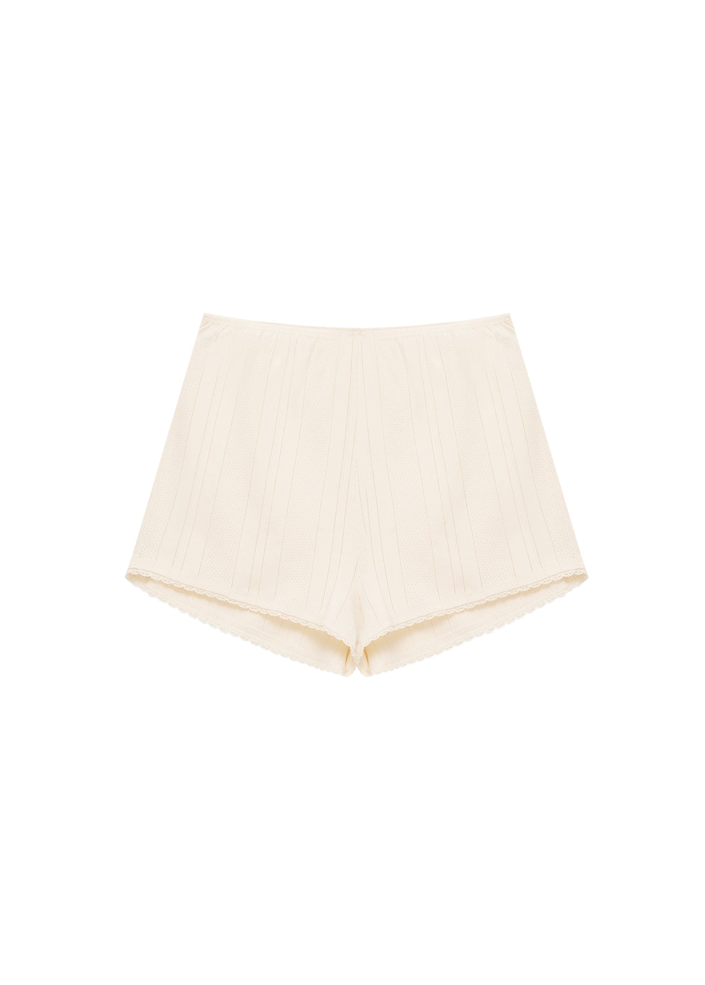 Textured Shorts in Milk