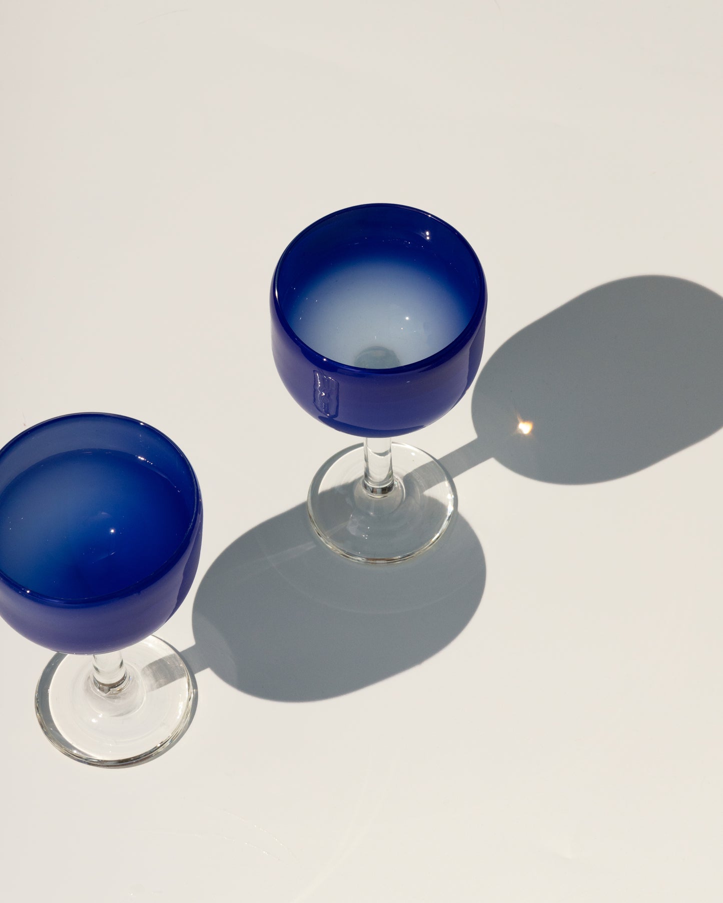 Guta glass goblet in Blue