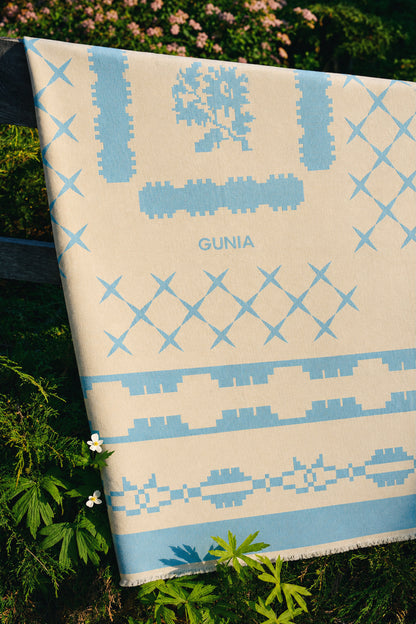 Ruzha Throw Blanket in Blue