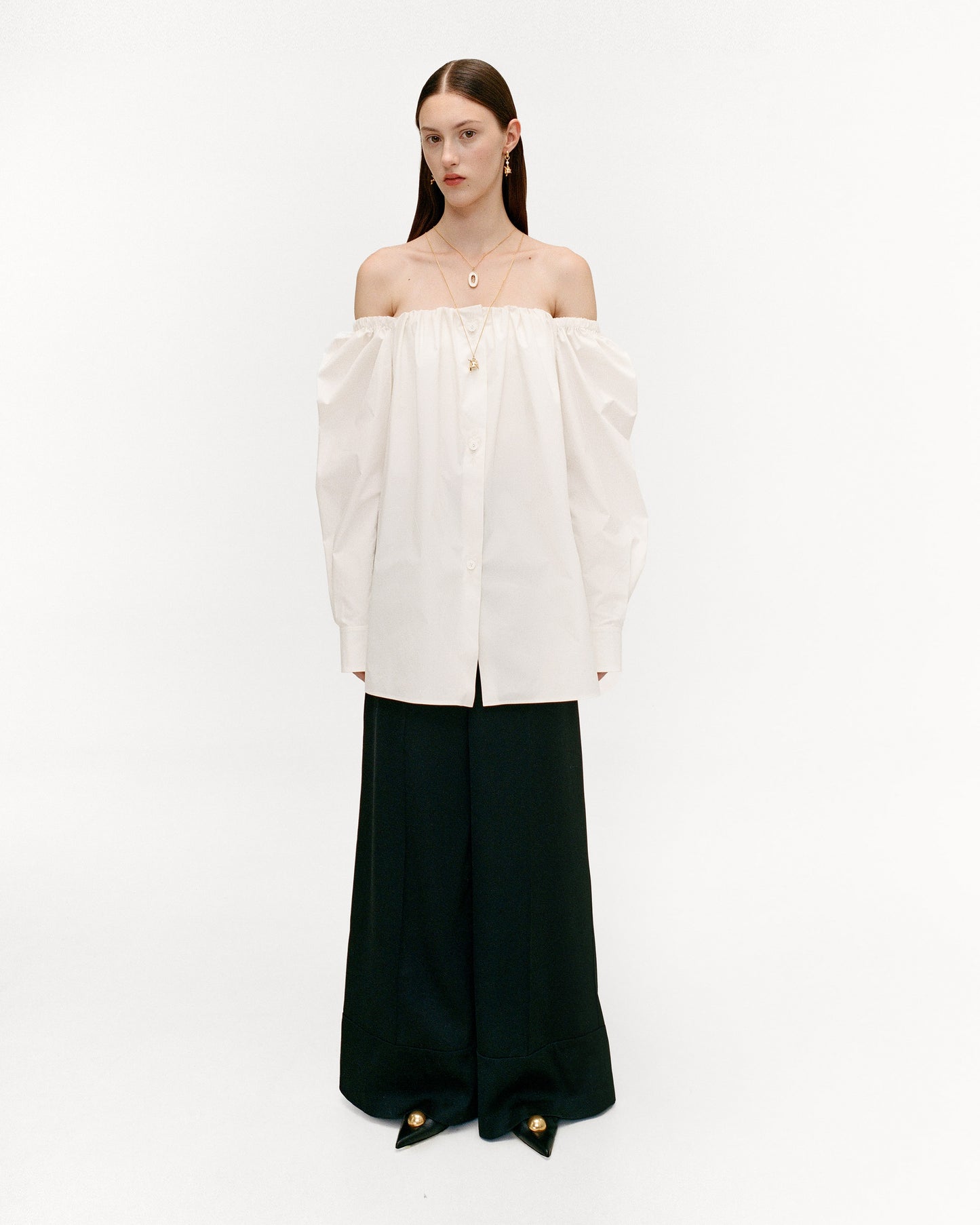 Oryslava Embroidered Shirt in Milk