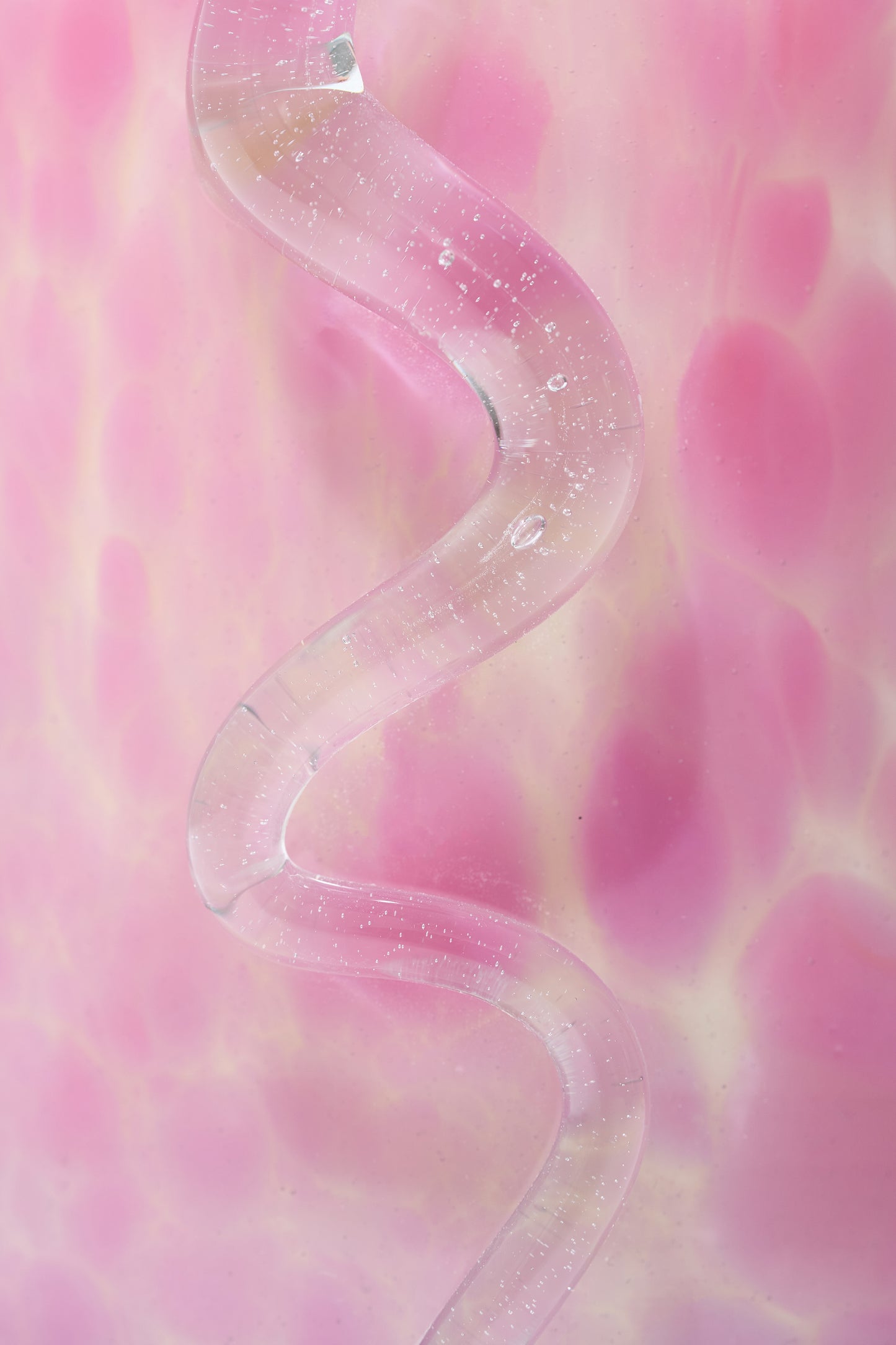 Serpent Glass Candle in Pink