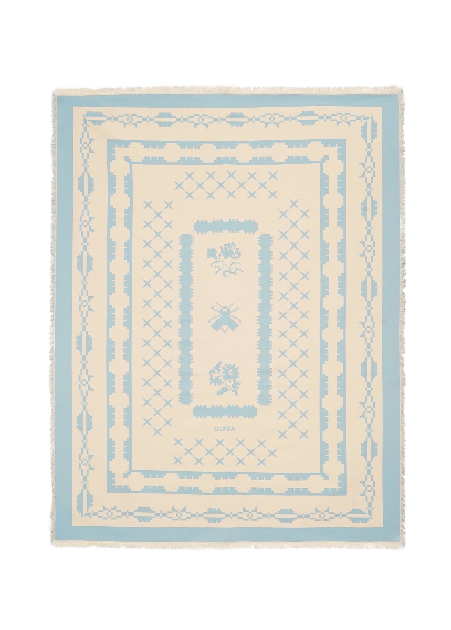 Ruzha Throw Blanket in Blue
