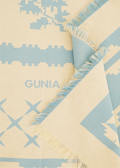 Ruzha Throw Blanket in Blue