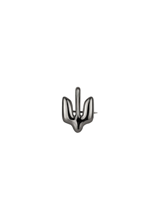 Silver Brooch Trident 
