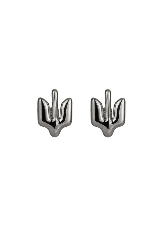 Silver Cufflinks Trident