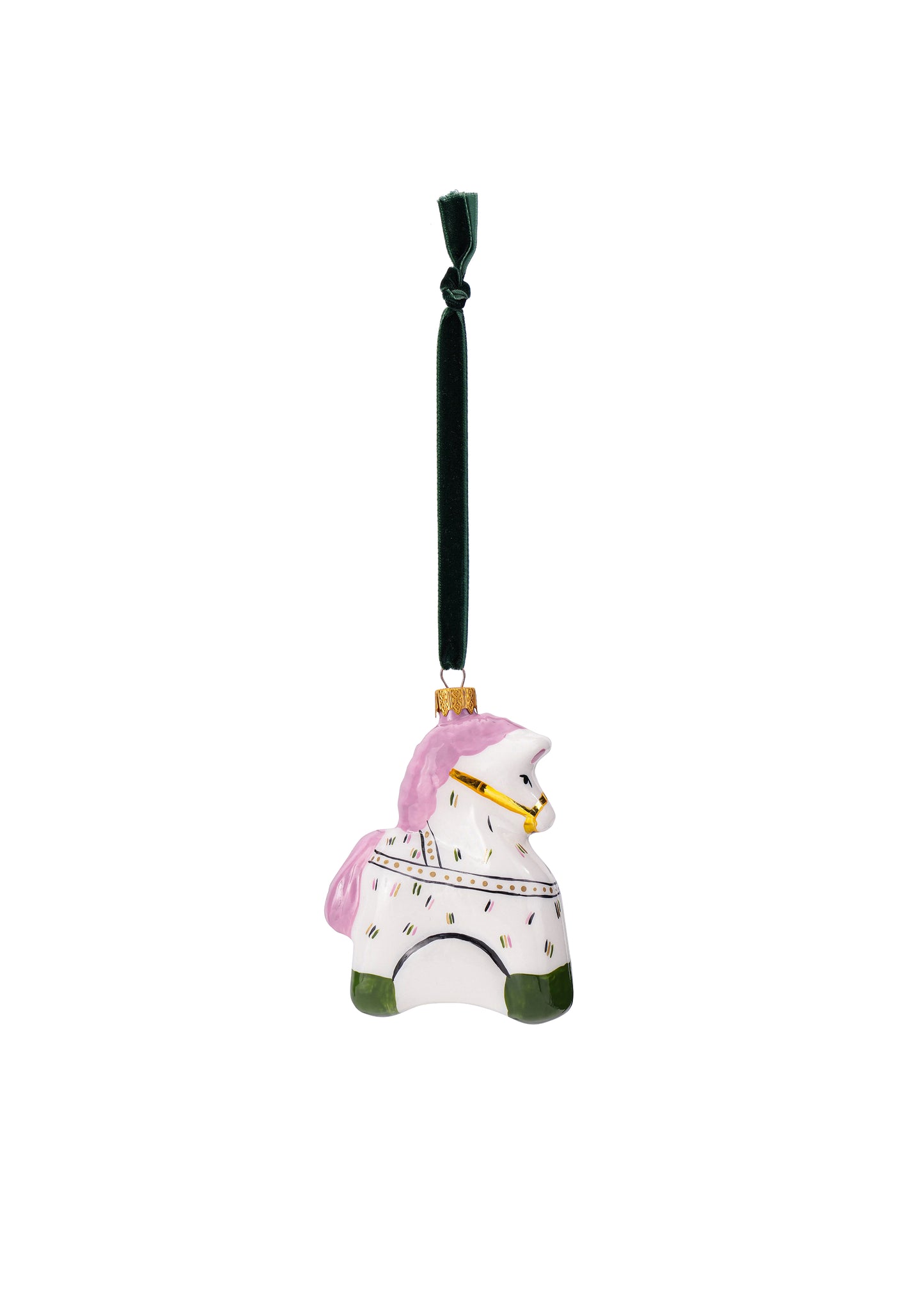 Ялинкова іграшка Коник білий