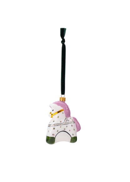 Ялинкова іграшка Коник білий