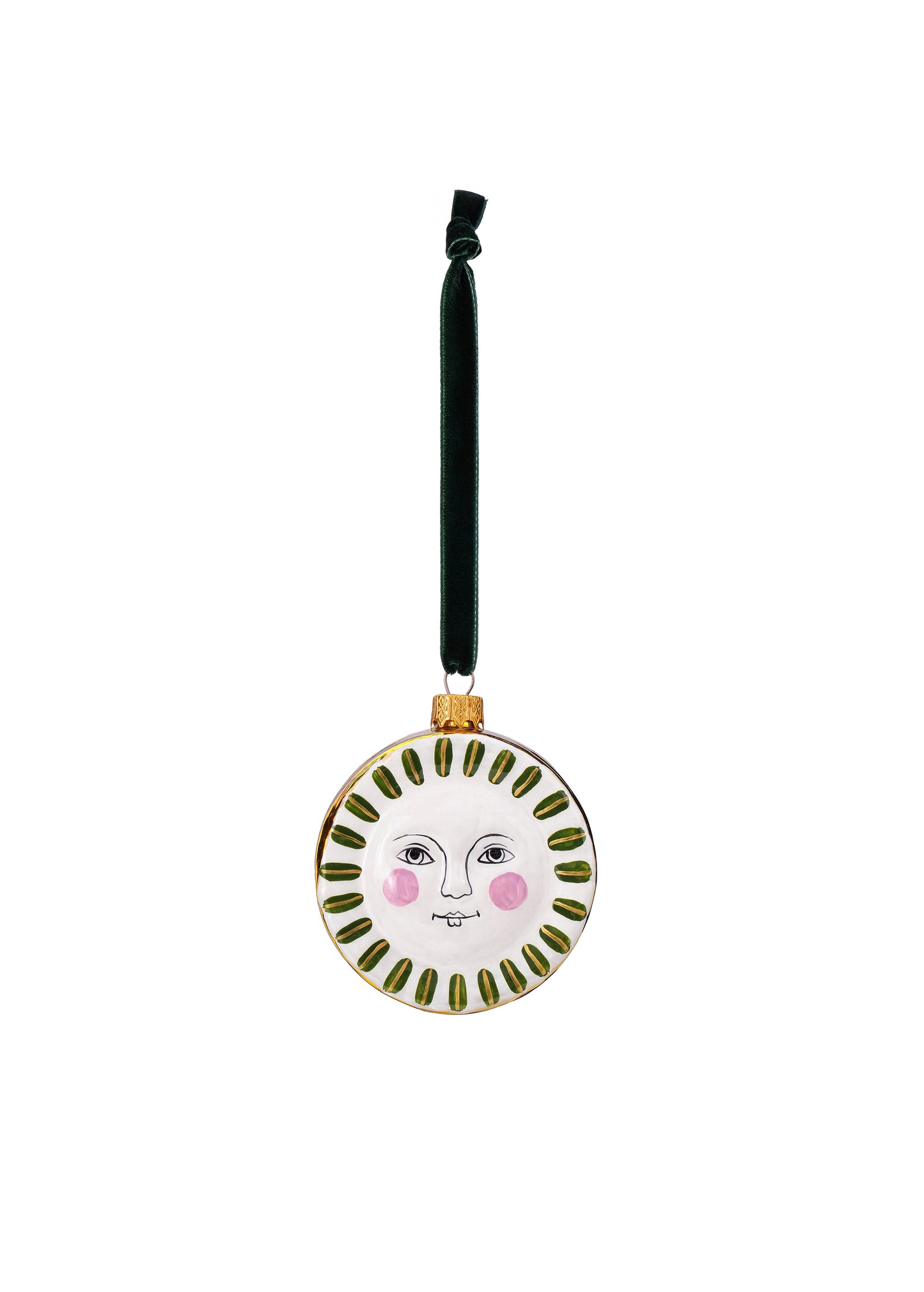 Sun Christmas Tree Ornament in White