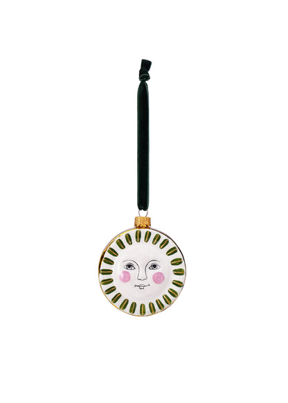 Sun Christmas Tree Ornament in White