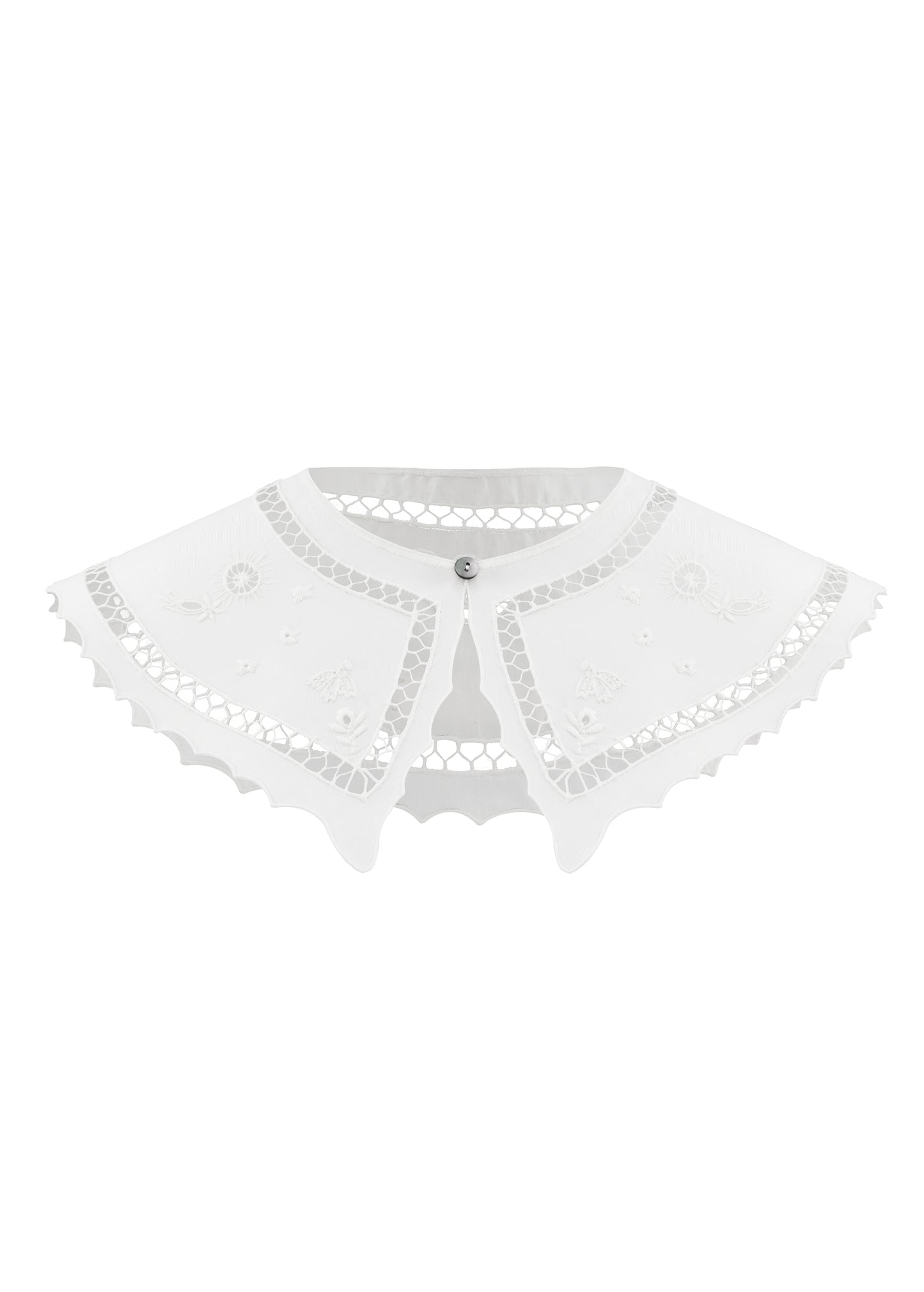 Vytynanka Triangle Collar in White