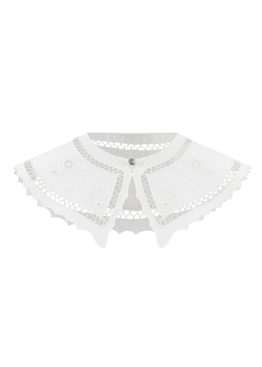 Vytynanka Triangle Collar in White
