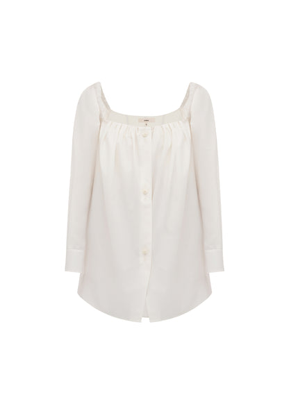 Oryslava Embroidered Shirt in Milk
