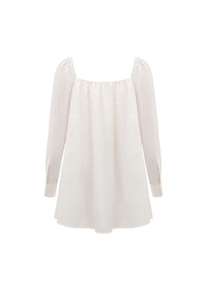 Oryslava Embroidered Shirt in Milk