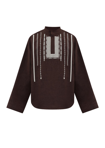 Сорочка чоловіча Ярема коричнева