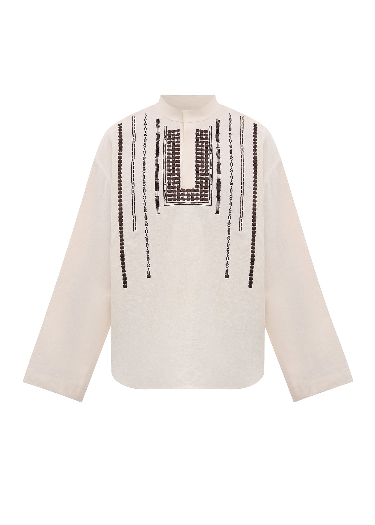 Сорочка чоловіча Ярема молочна фото