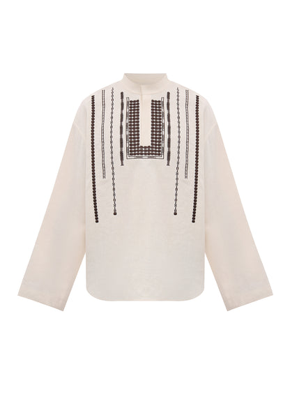 Сорочка чоловіча Ярема молочна